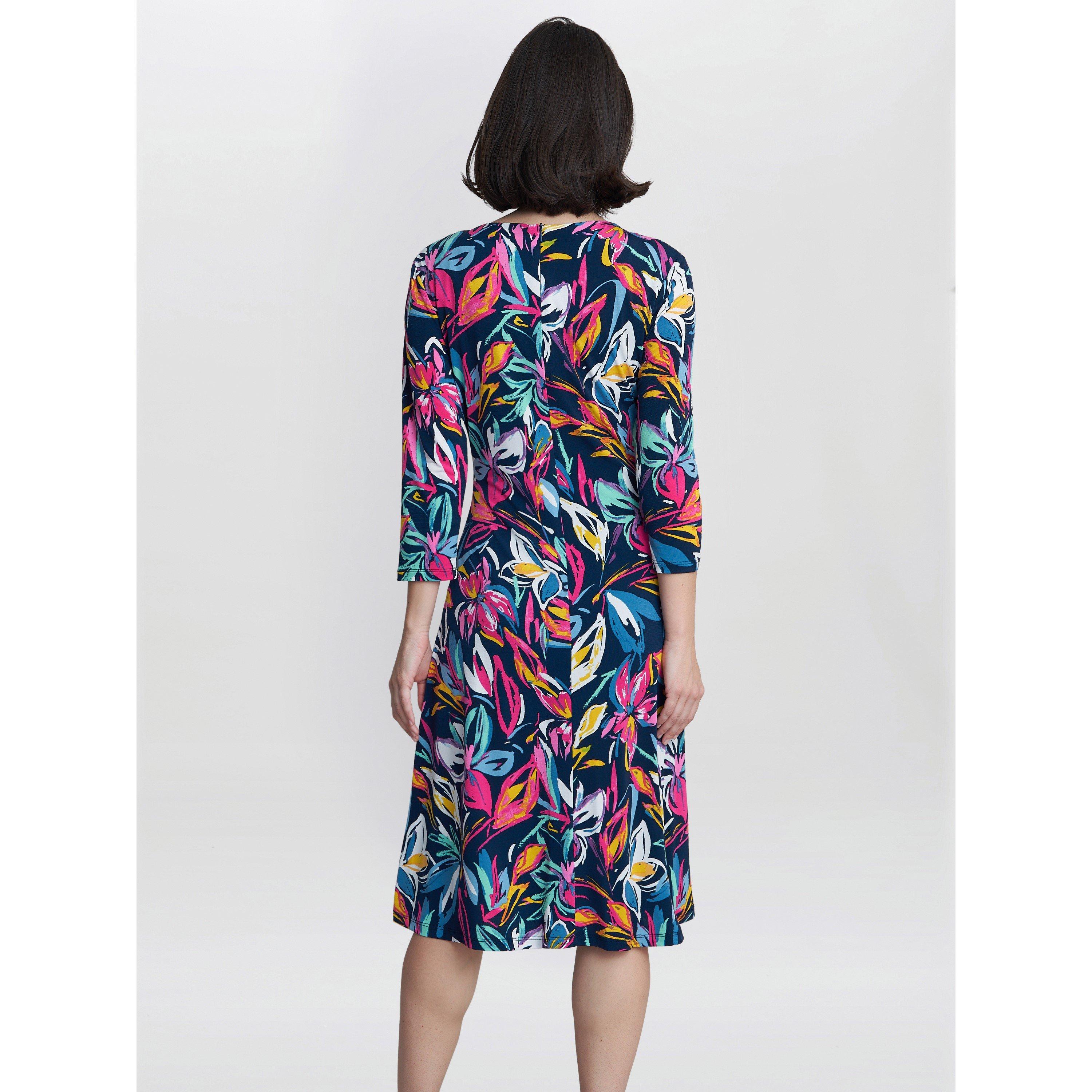 Navy / Blue / P - Gina Bacconi - Carmel Jersey Wrap Dress - 2