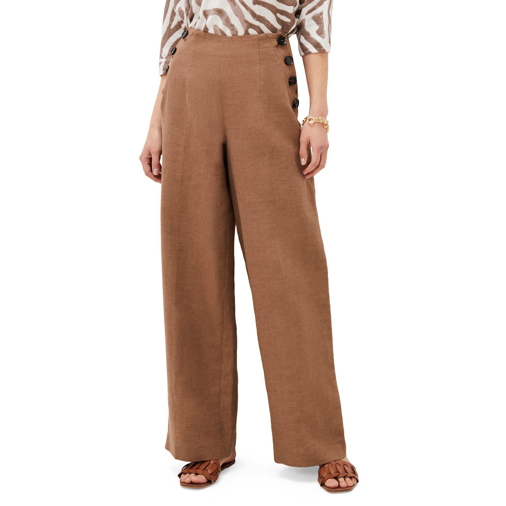Brown - Phase Eight - Cassandra Linen Trouser - 2