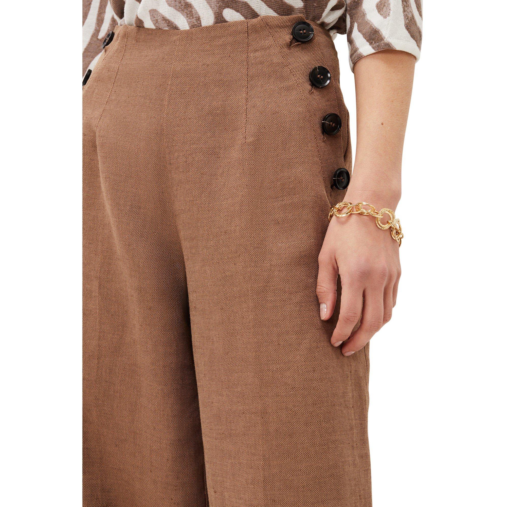 Brown - Phase Eight - Cassandra Linen Trouser - 4