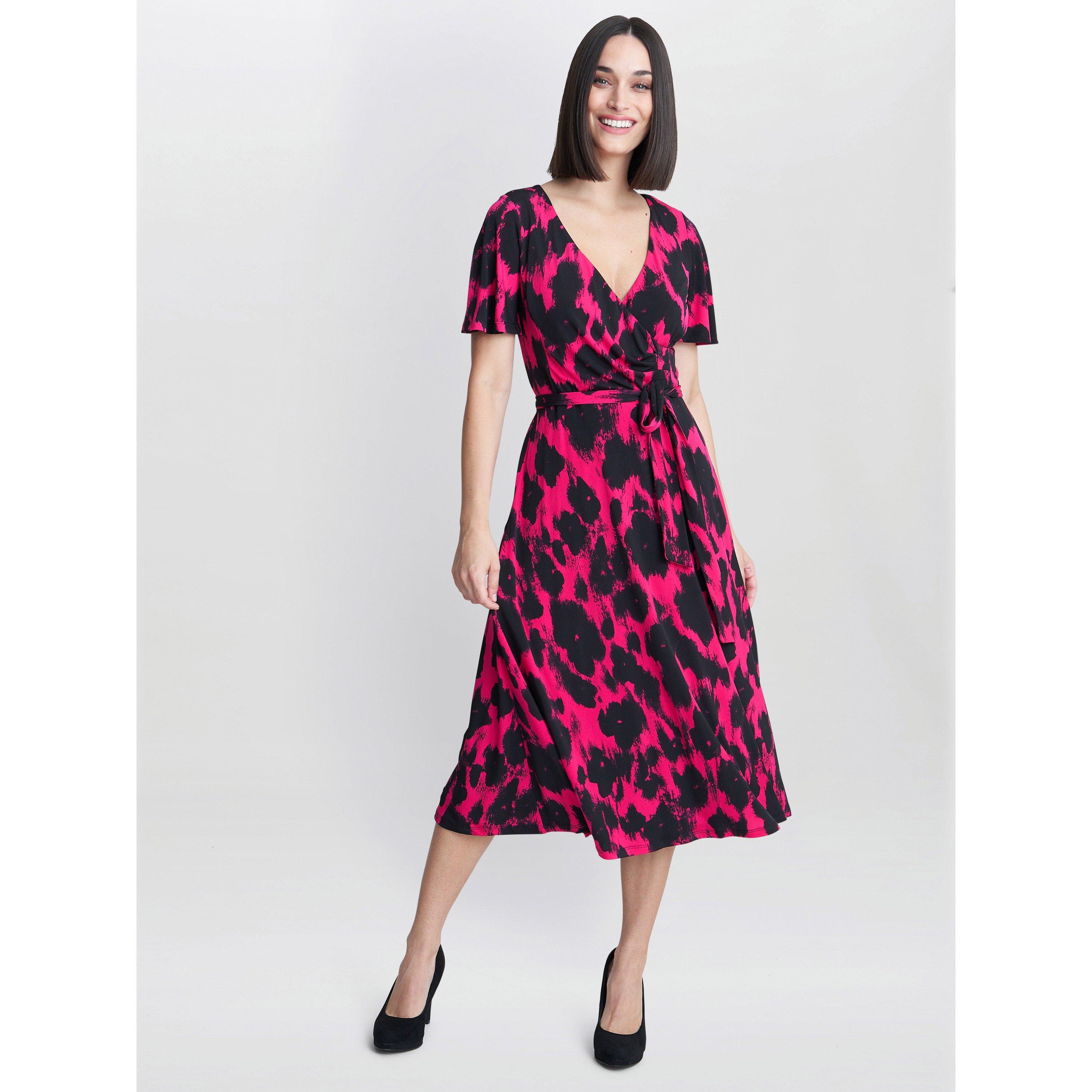 Black / Pink - Gina Bacconi - Esme Fit And Flare Dress - 3