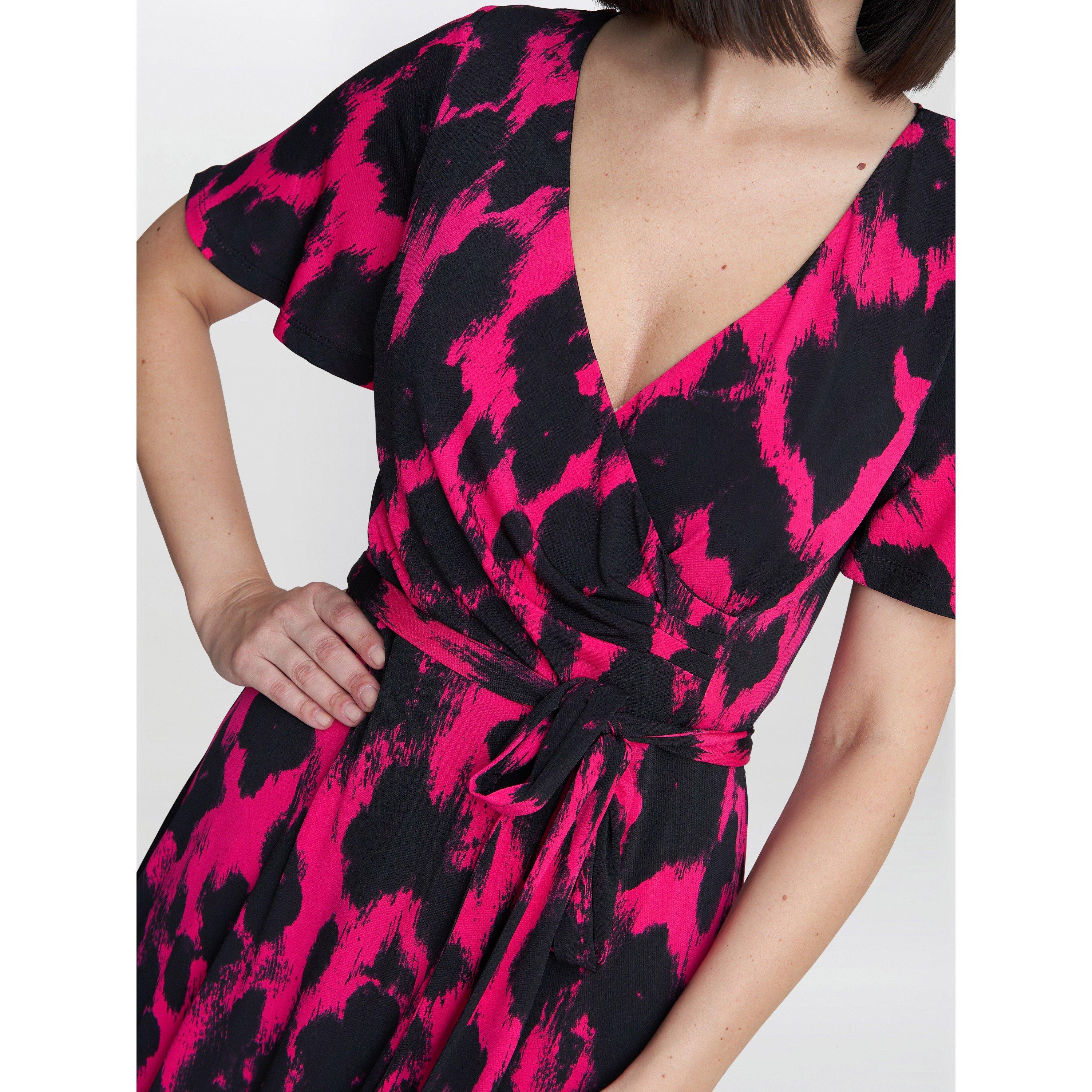 Black / Pink - Gina Bacconi - Esme Fit And Flare Dress - 5
