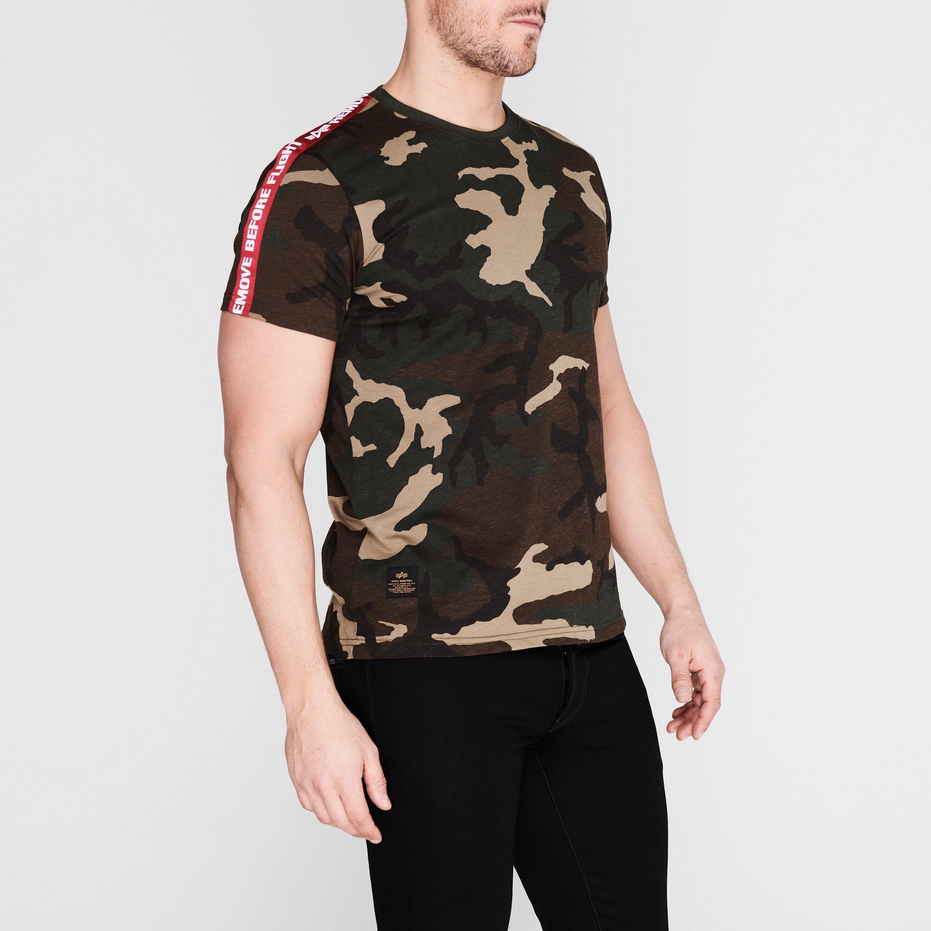 Grøn - Alpha Industries - Rbf Tape T-Shirt - 2