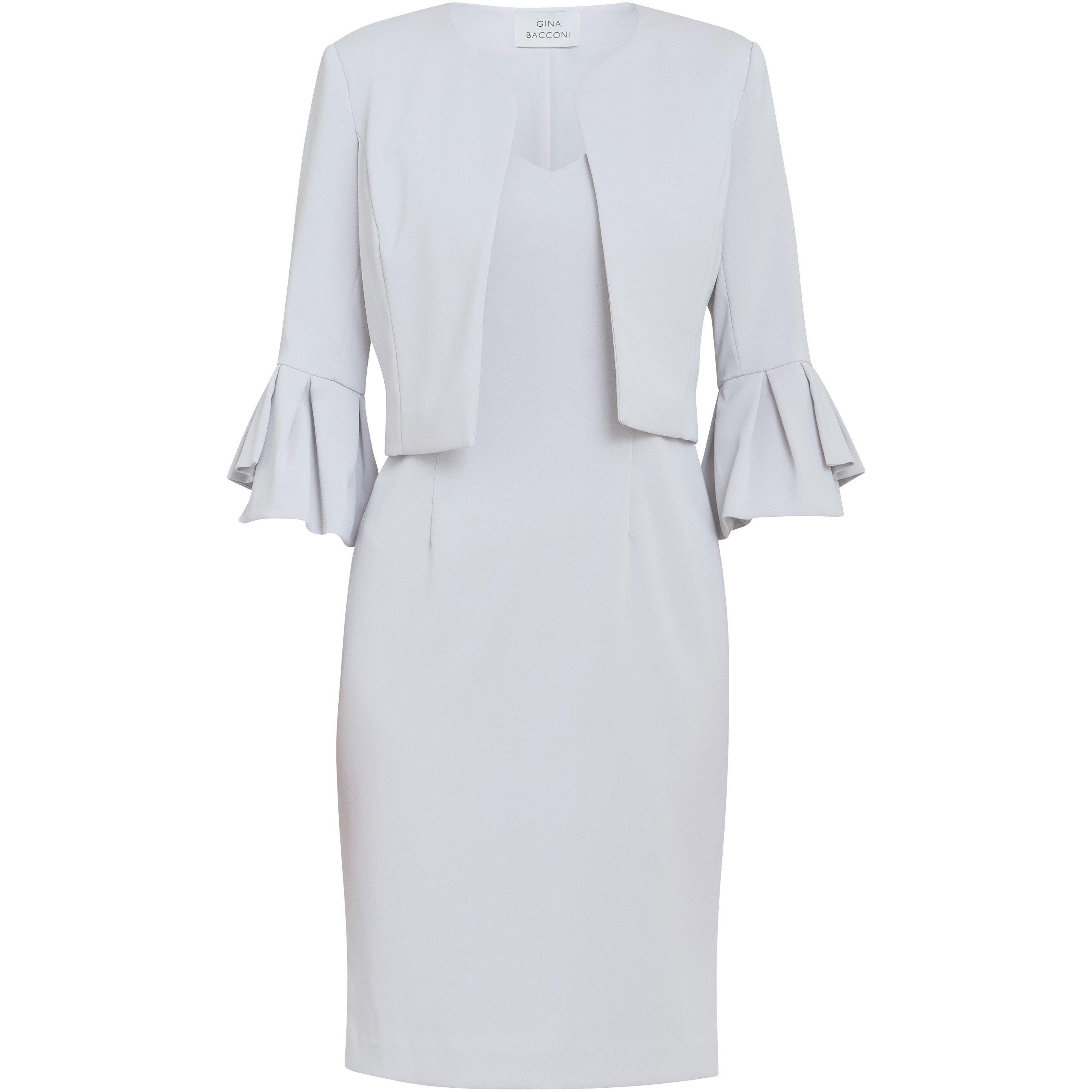 Silver Mist - Gina Bacconi - Melissa Crepe Dress And Jacket - 4