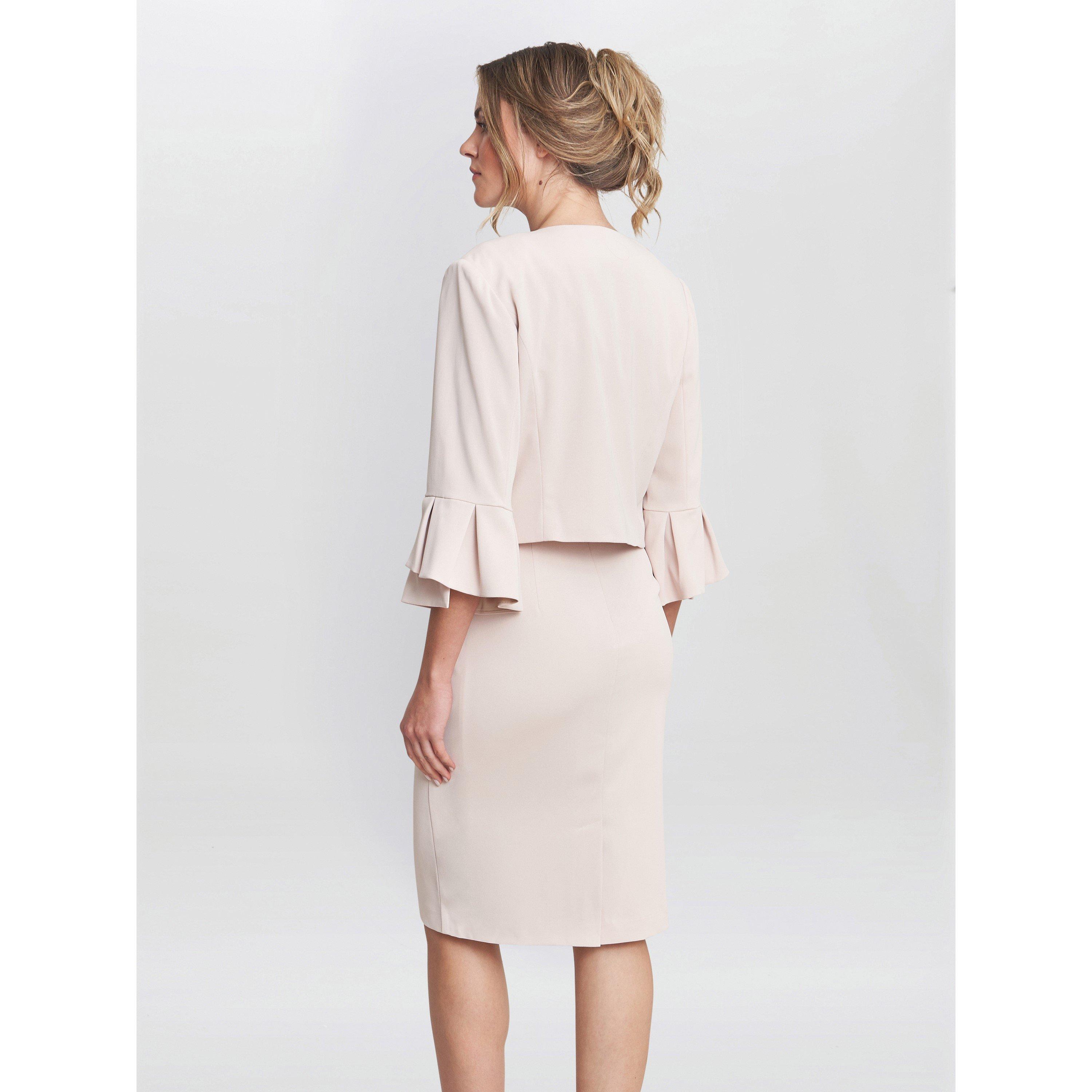 Gina Bacconi Women's Melissa Crepe Dress And Jacket - Antique Rose - 18