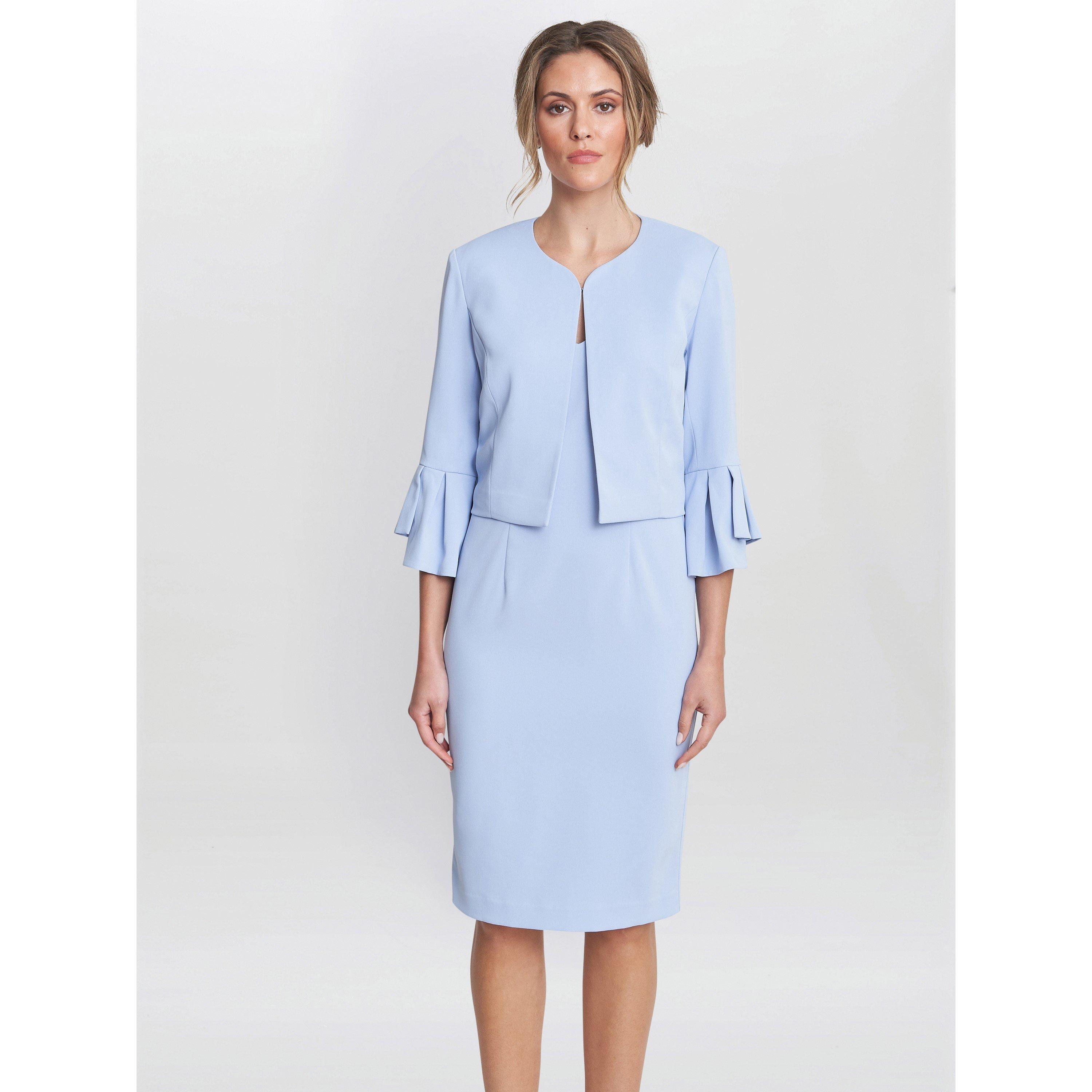 Gina Bacconi Women's Melissa Crepe Dress And Jacket - Nordic Blue - 18