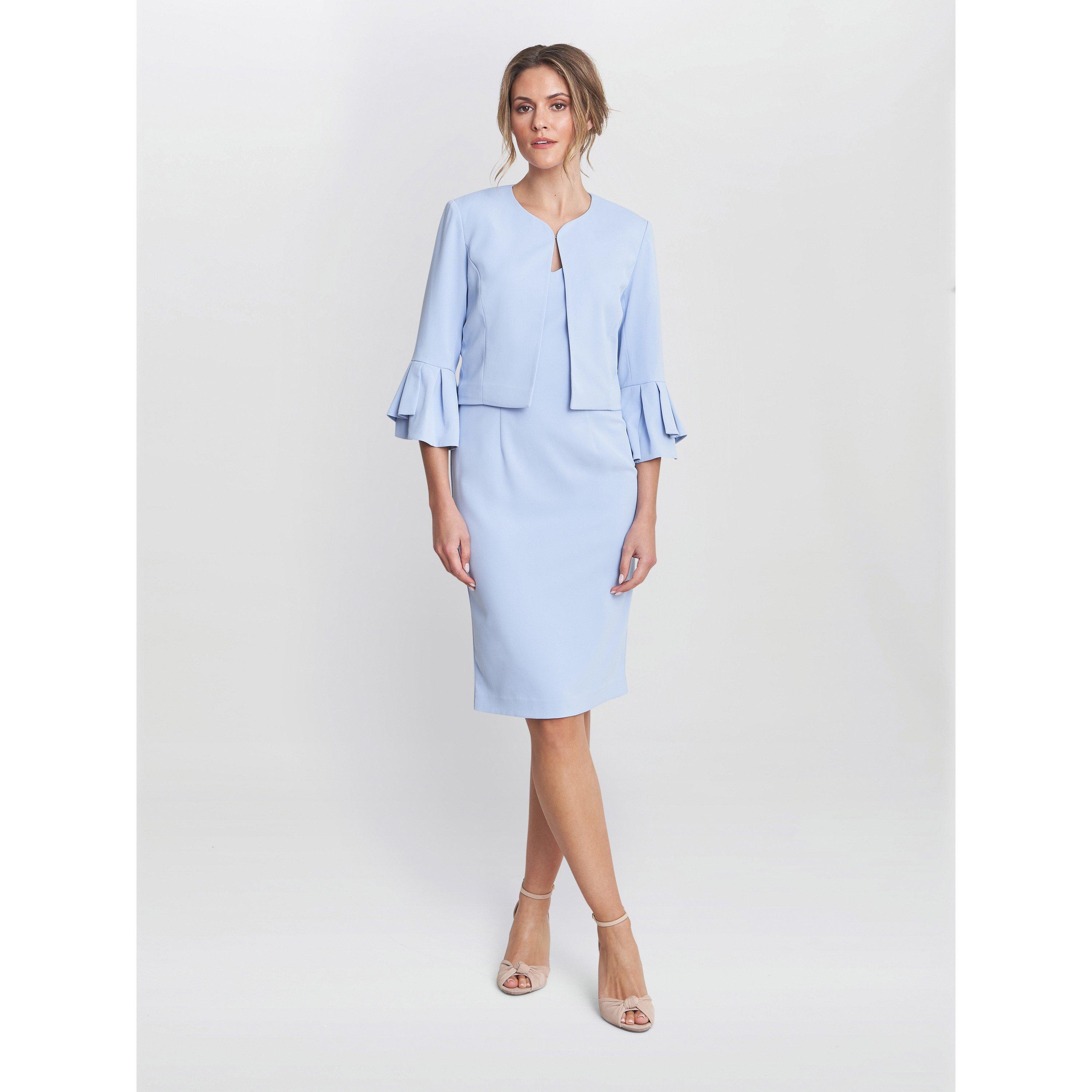Nordic Blue - Gina Bacconi - Melissa Crepe Dress And Jacket - 3