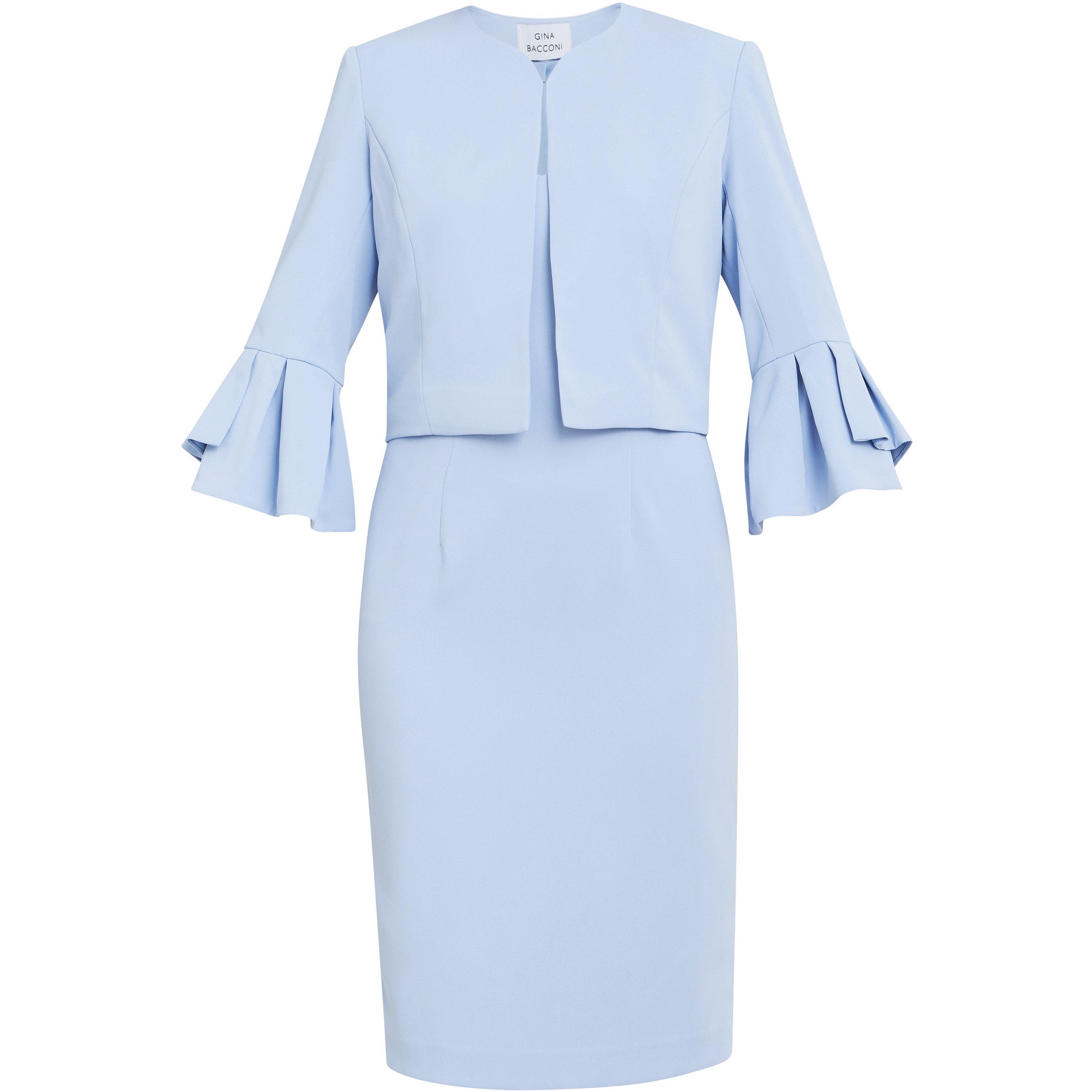 Nordic Blue - Gina Bacconi - Melissa Crepe Dress And Jacket - 4