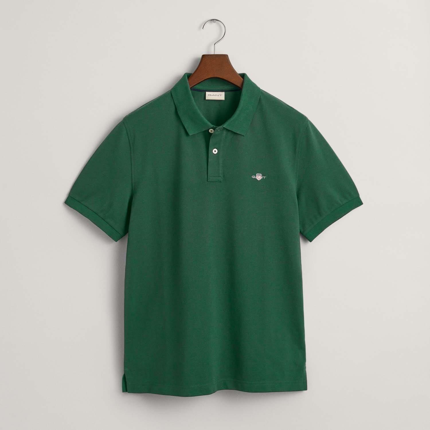 Green - Gant - Embroidered Archive Shield Polo Shirt - 1