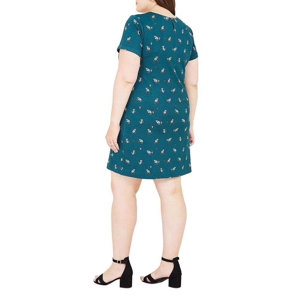 Green - Yumi - Green Racoon Tunic Dress - 3