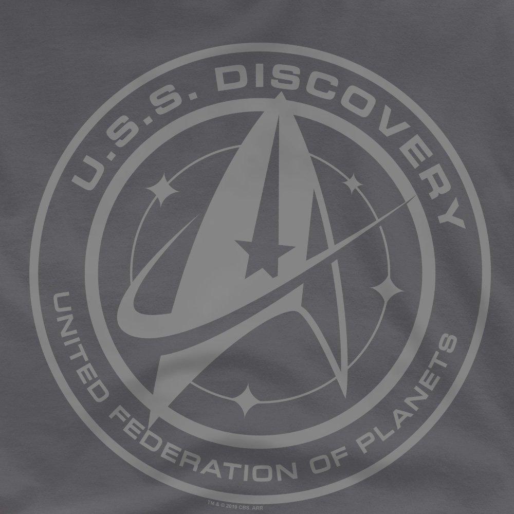 Grey - Star Trek - Star Trek Discovery Discovery Crest T Shirt Charc - 2