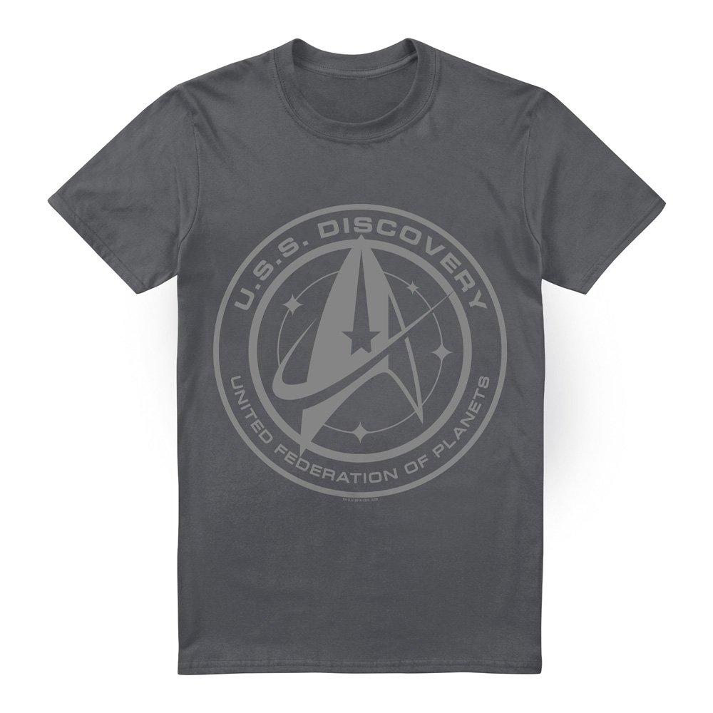 Grey - Star Trek - Star Trek Discovery Discovery Crest T Shirt Charc - 4