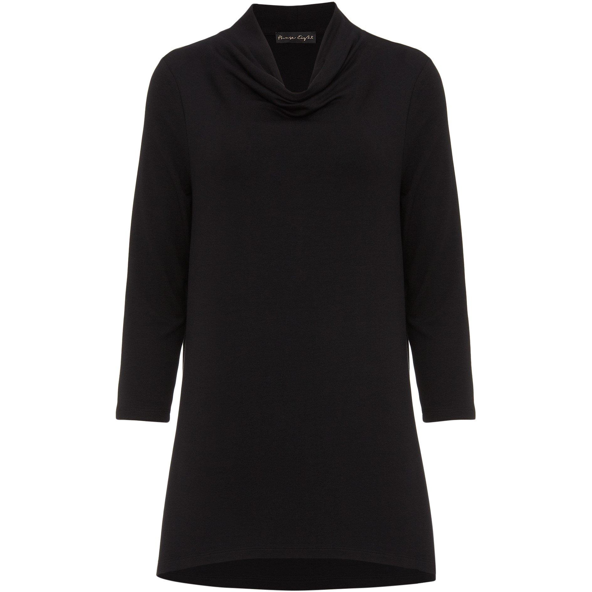 Black - Phase Eight - Chrissie Cowl Swing Top - 1