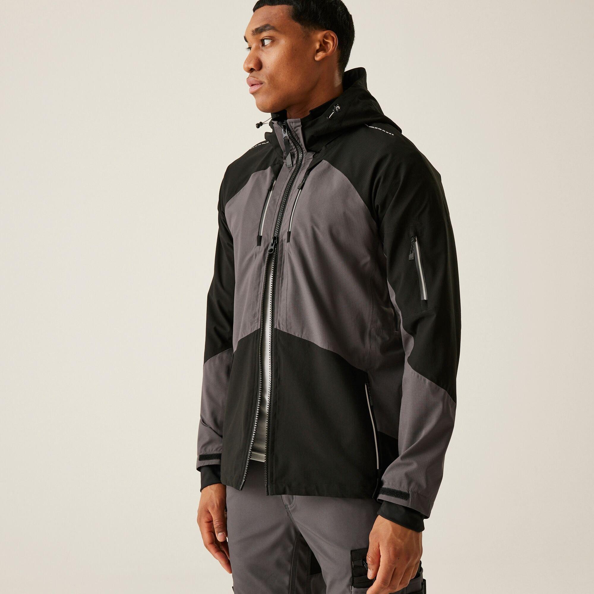 Slate Grey Blac - Regatta - Mens 4Tex Stretch Waterproof Shell Jacket - 7