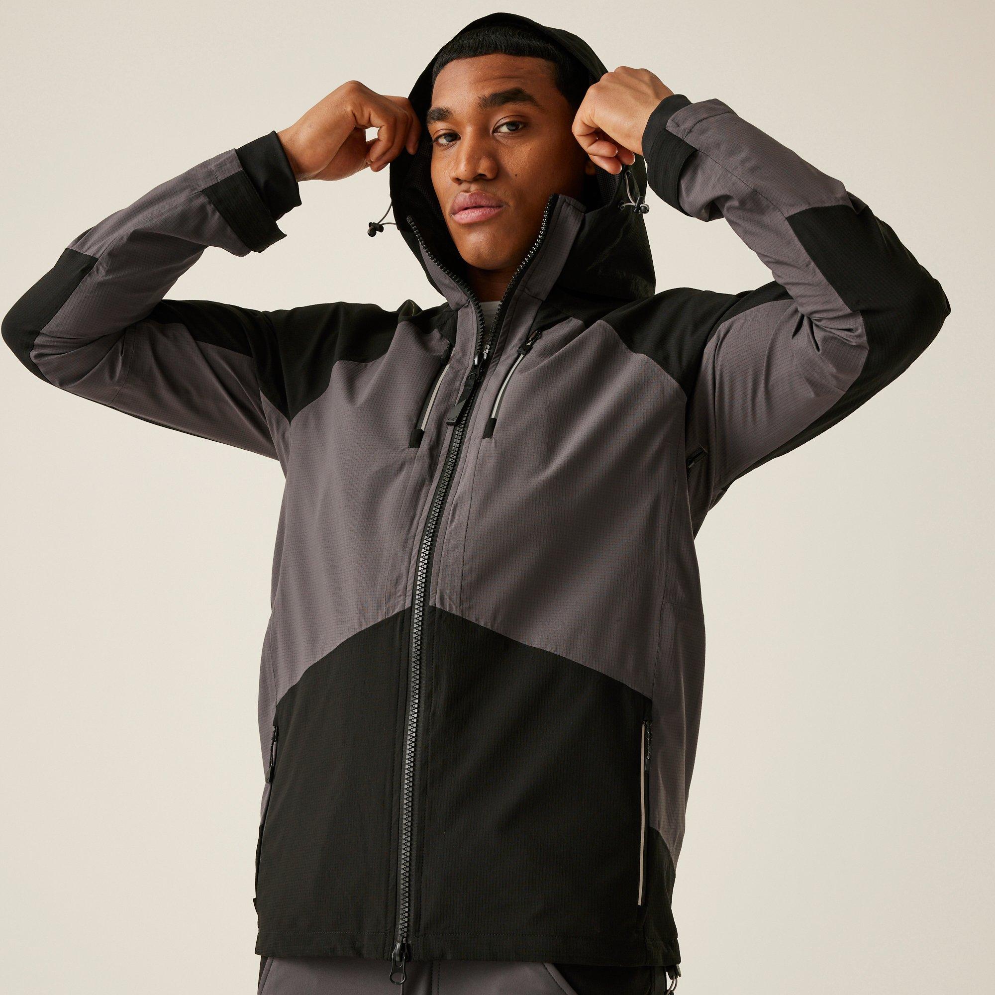 Slate Grey Blac - Regatta - Mens 4Tex Stretch Waterproof Shell Jacket - 8