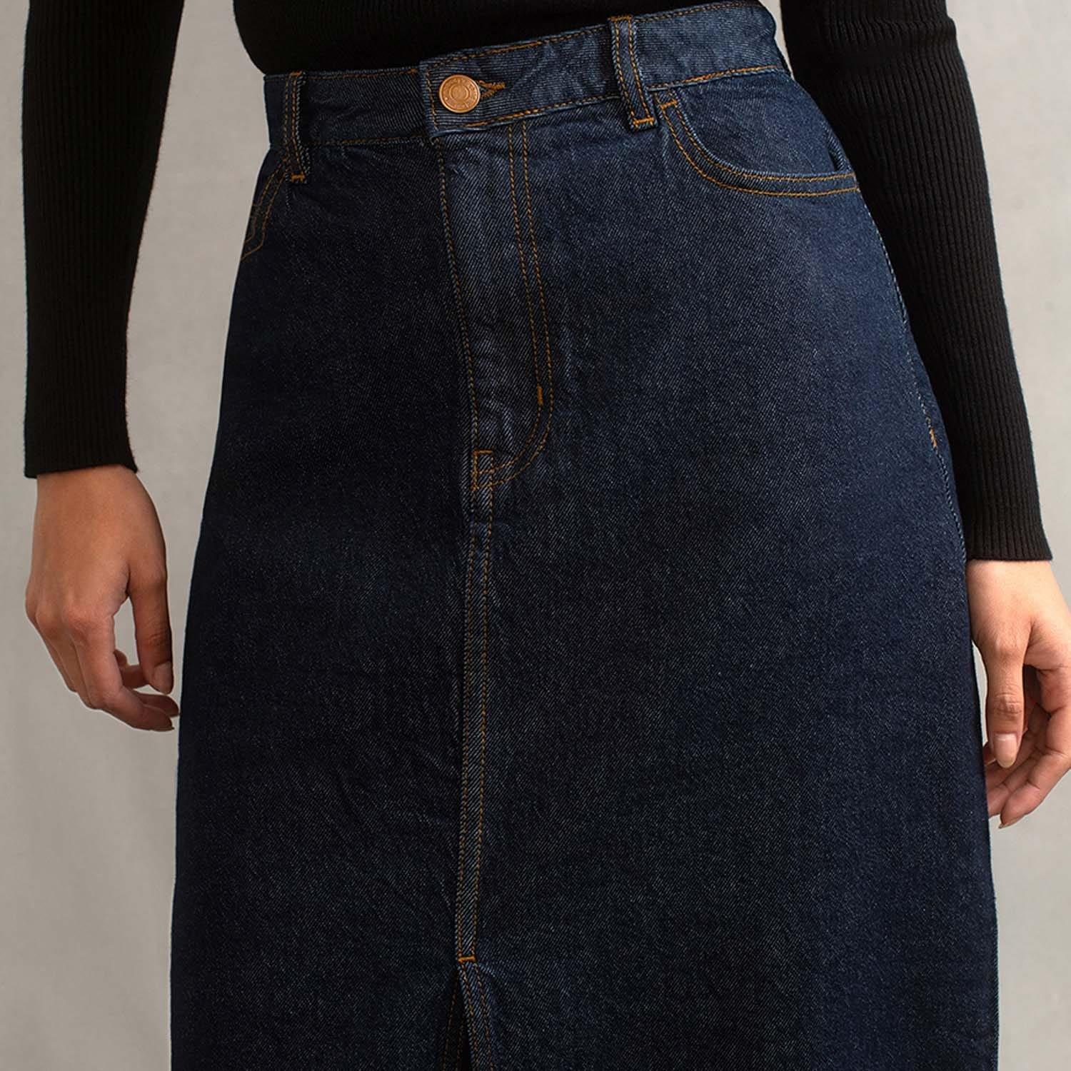 Blue - Nobodys Child - Denim Column Skirt - 3