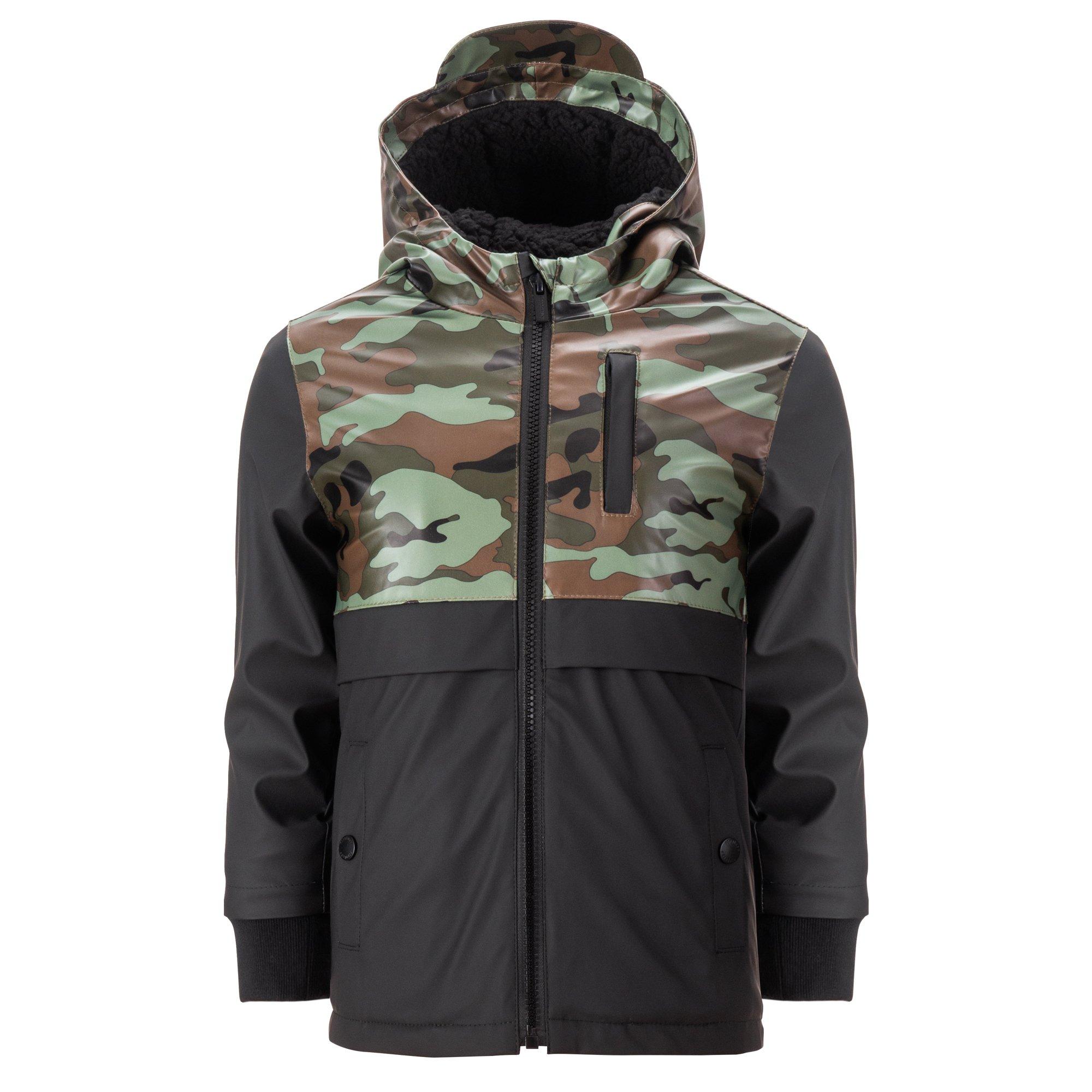 Camo - Firetrap - Kids' All-Season Water Resistant Long Sleeve Rain Anorak - 1