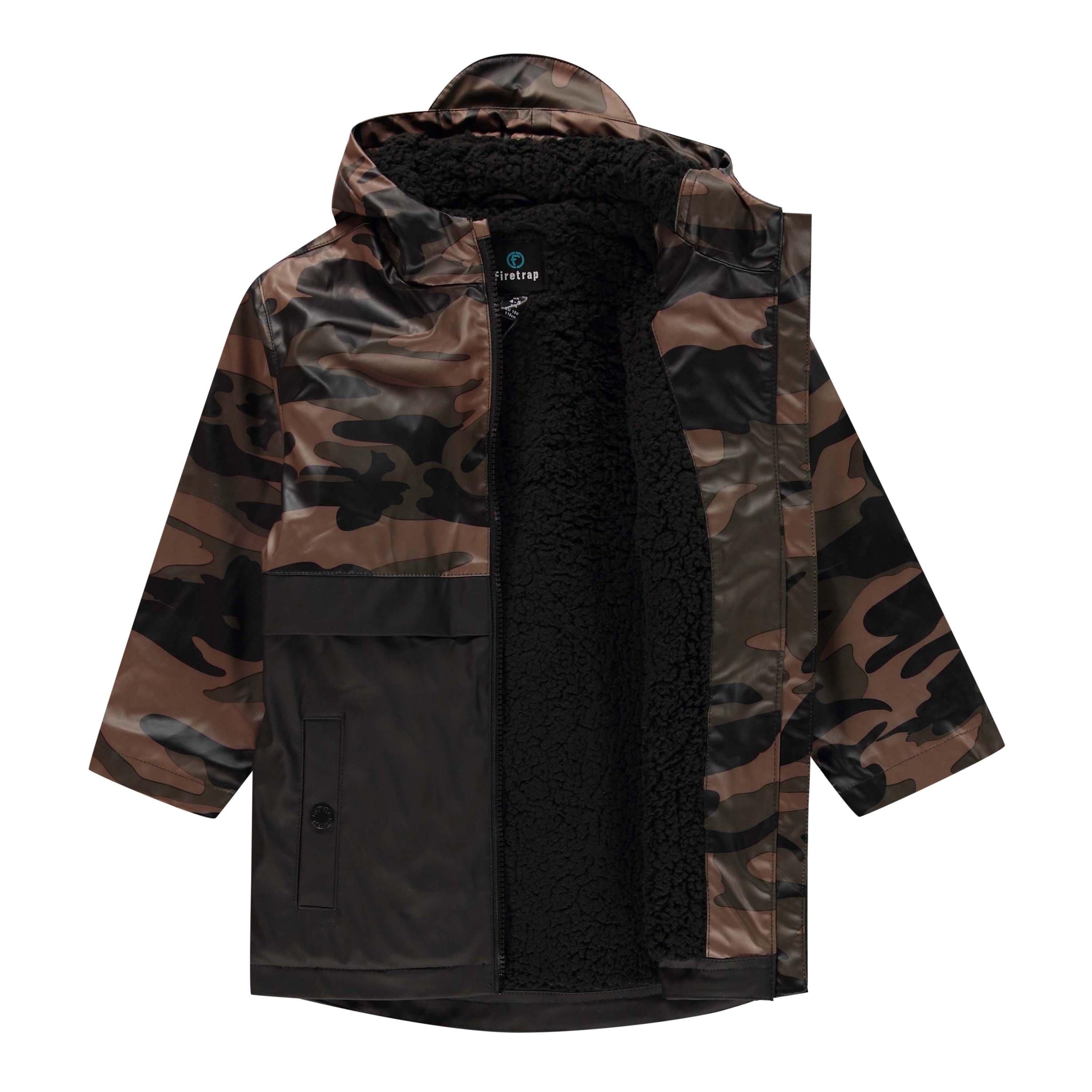 Camo - Firetrap - Kids'  All-Season Water Resistant Long Sleeve Rain Anorak - 3
