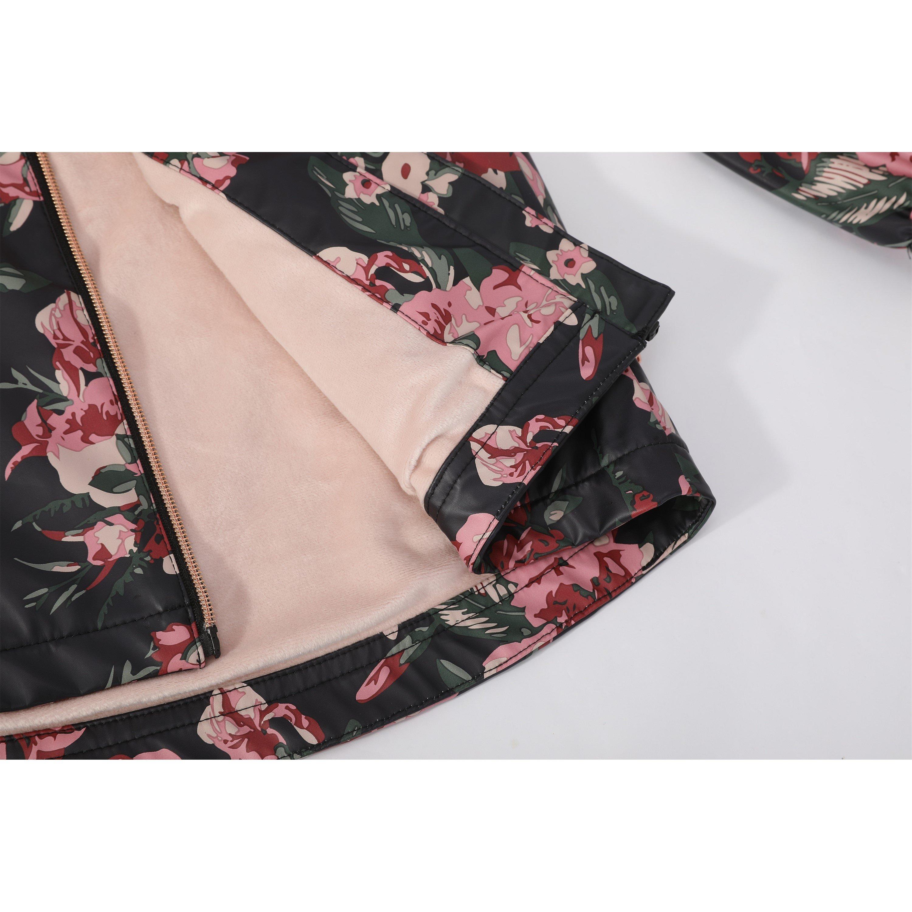 Midnight Floral - Firetrap - Kids' Water Resistant Fleece Lined Hooded Long Sleeve Rain Anorak - 4