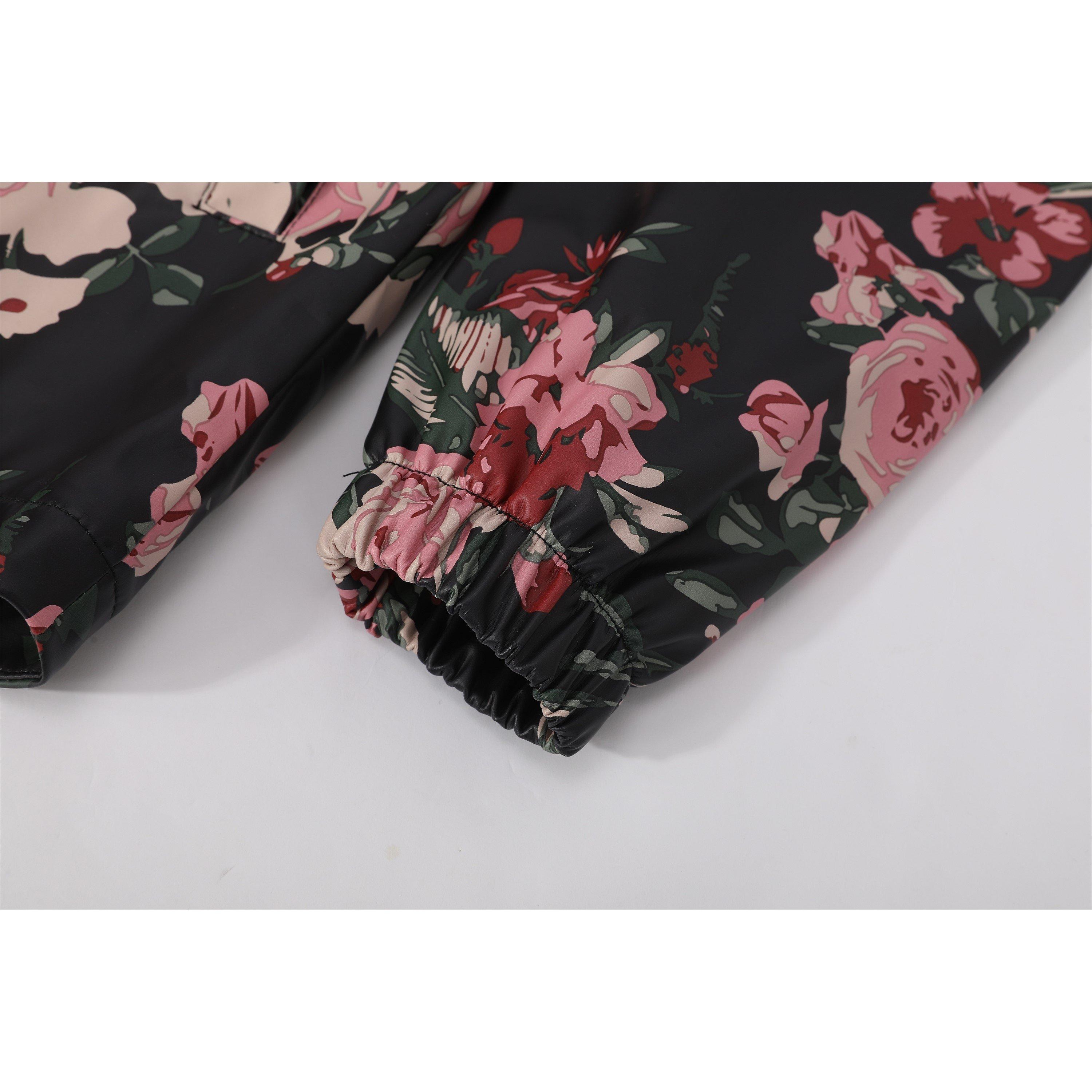 Midnight Floral - Firetrap - Kids' Water Resistant Fleece Lined Hooded Long Sleeve Rain Anorak - 7