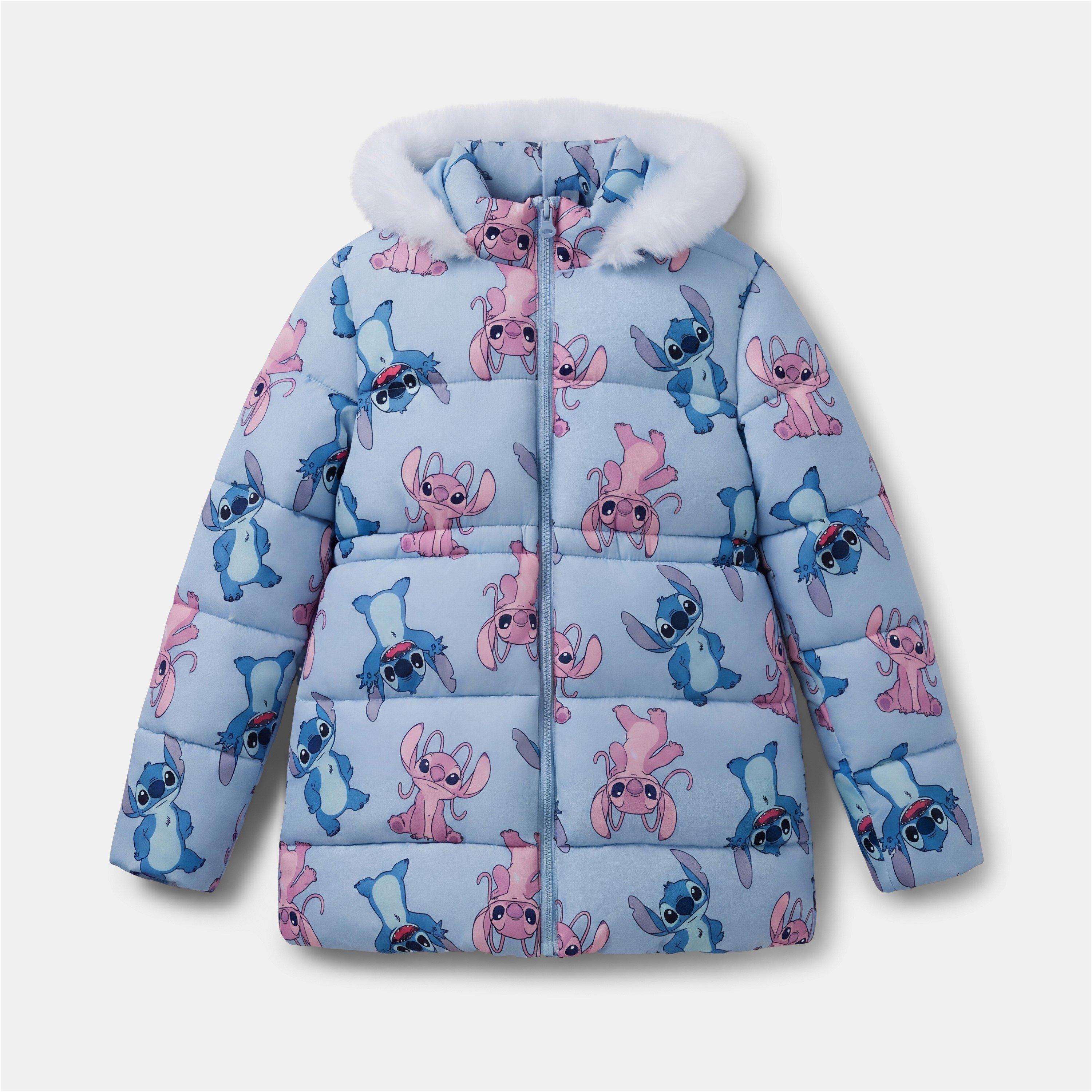 Stich - Character - Kids Disney Hooded Long Sleeve Short Puffer Jacket - 2