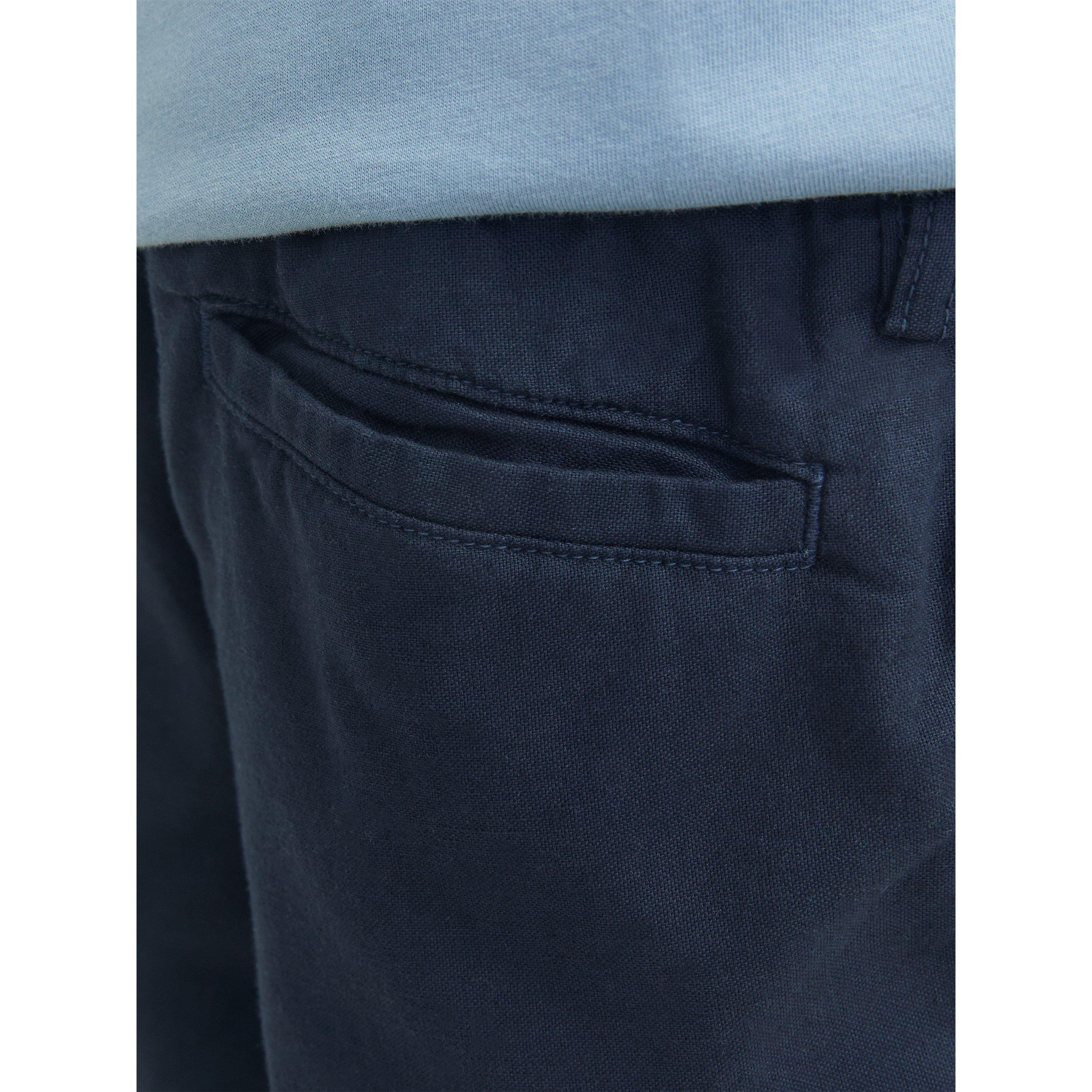 Dark Navy - Jack and Jones - Linen Woven Tracksuit Shorts - 7