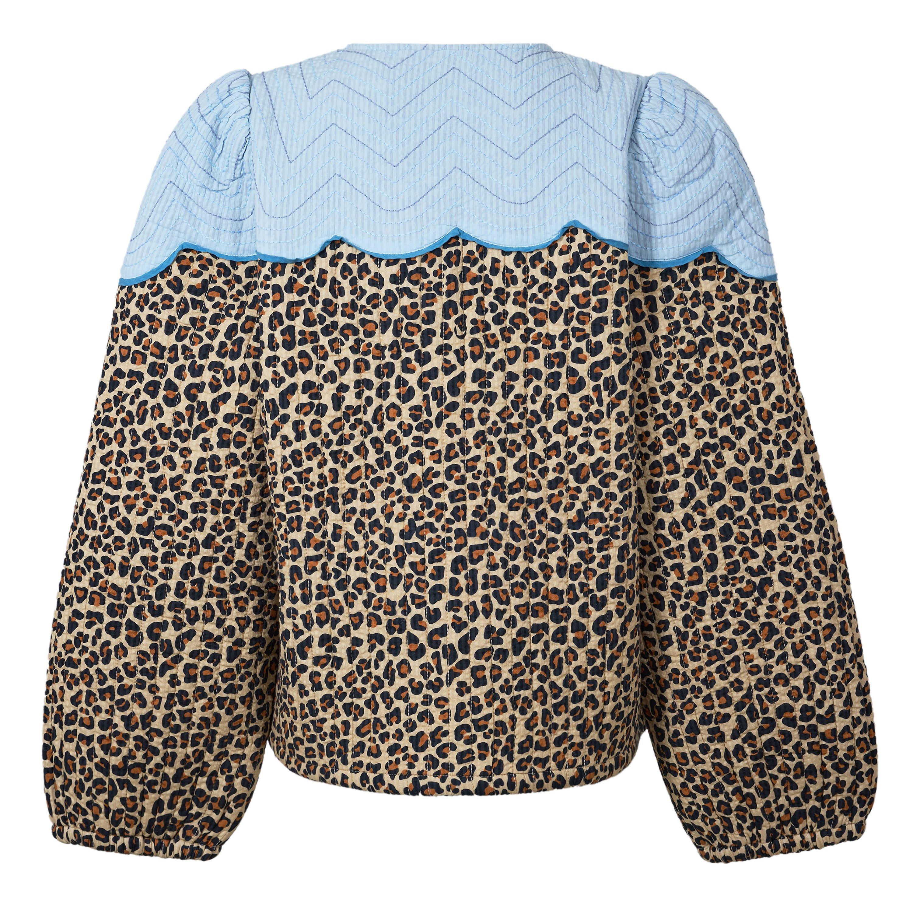 Multi Colore - Stella Nova - Leopard Jacket With Clouds - 2