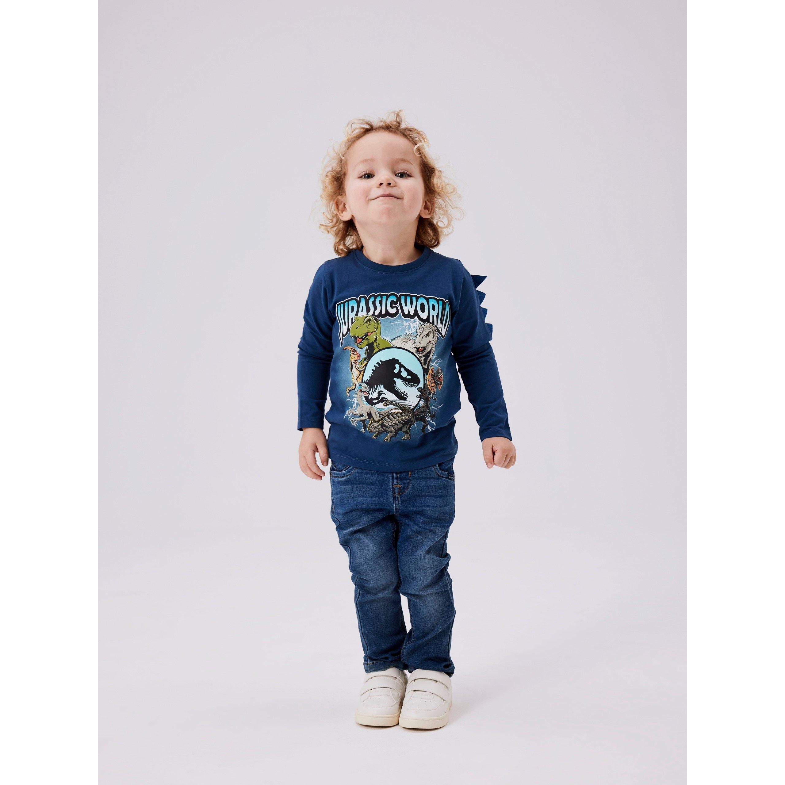 Denim oscuro. - Name It - Jurassic World Long-Sleeve T-Shirt - 2