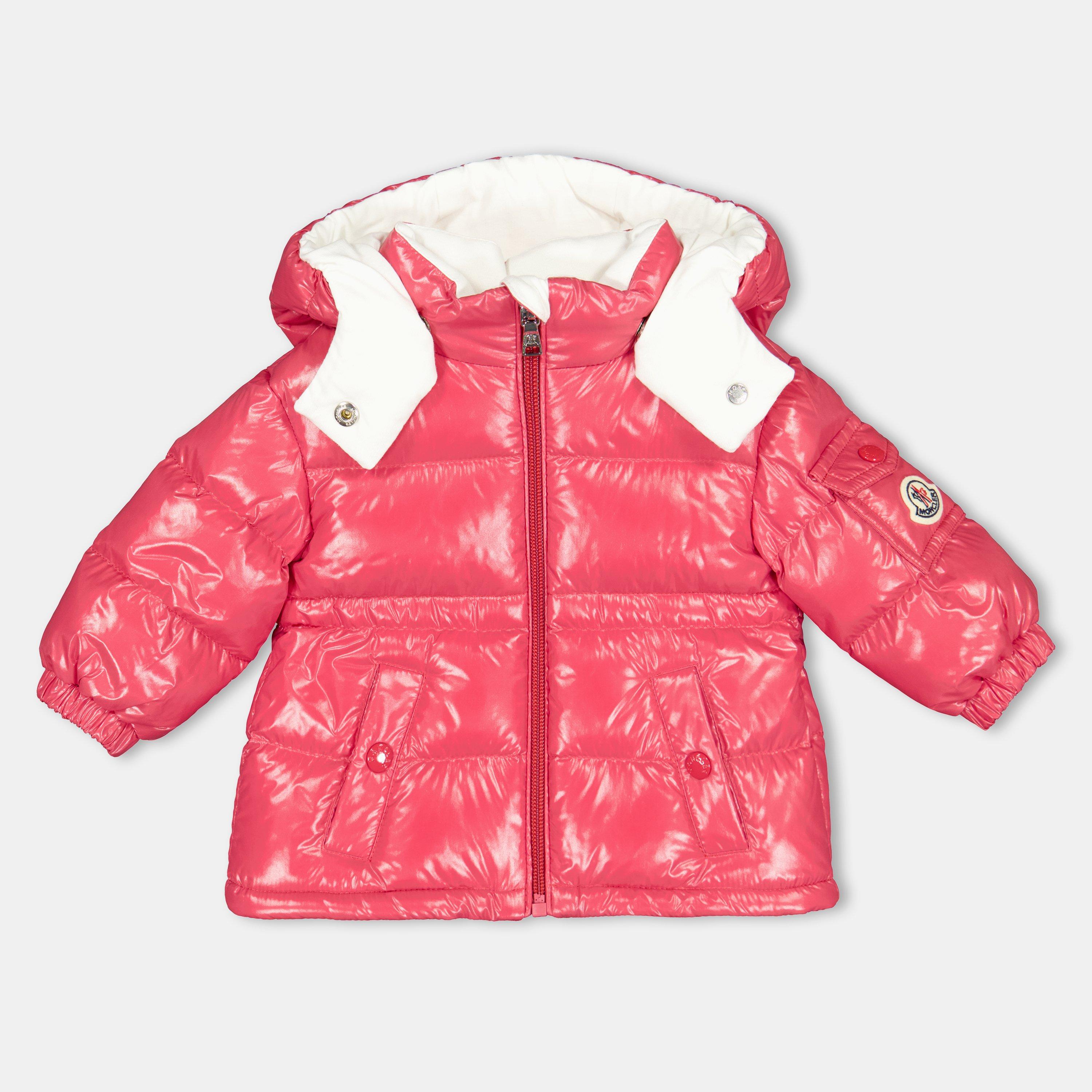 Moncler Kids' Medium Puffer Jacket - Geranium 559 - Size 2Y