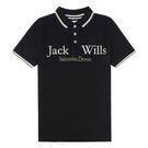 Noir - Jack Wills - Jack Kids Boys Script Tipped Polo Shirt - 1