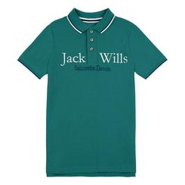 Jack Wills Jack Kids Boys Script Tipped Polo Shirt