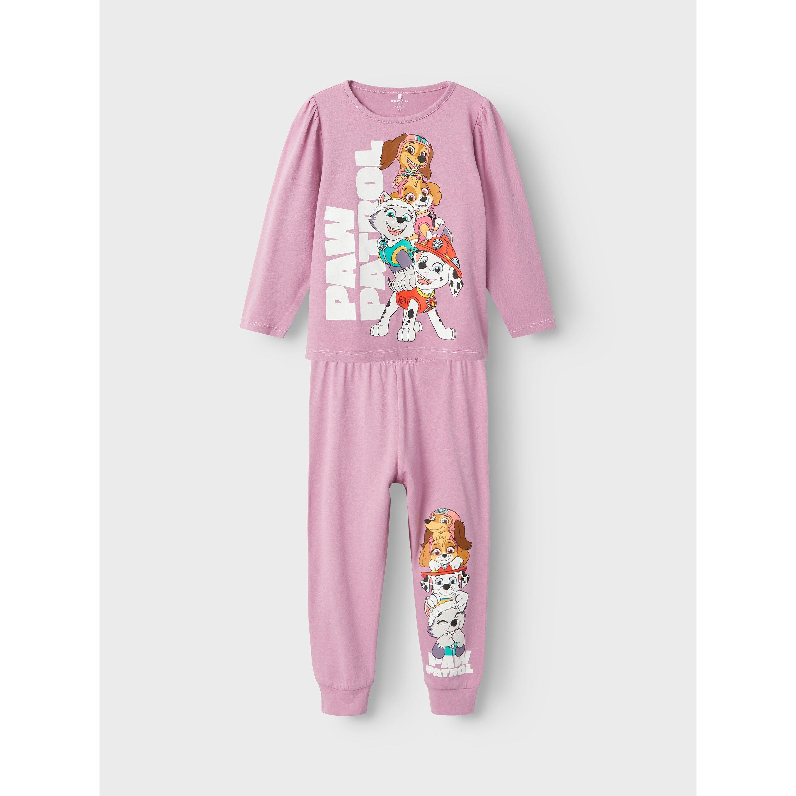 Mauve Orchid - Name It - Kids' Paw Patrol Long-Sleeve Pyjama Set - 1