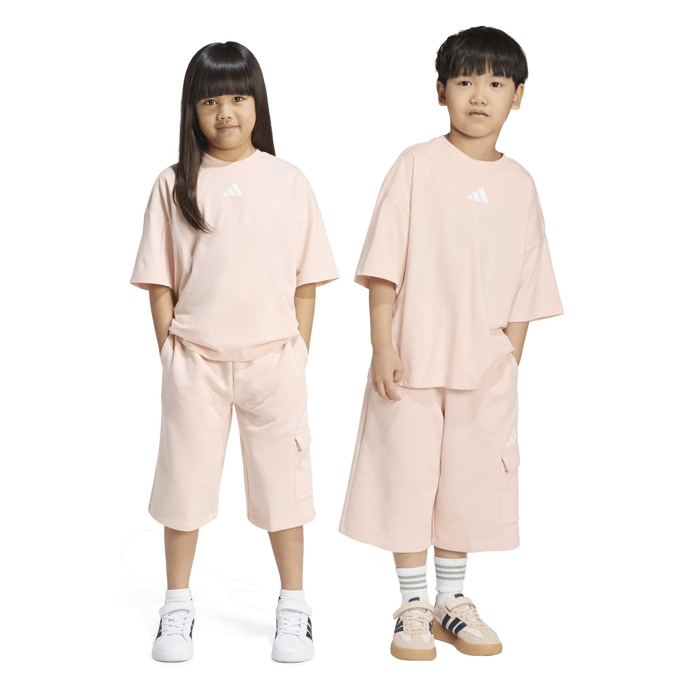 Blush Pink/Whit - adidas - Kids' Top and Trouser Set - 2