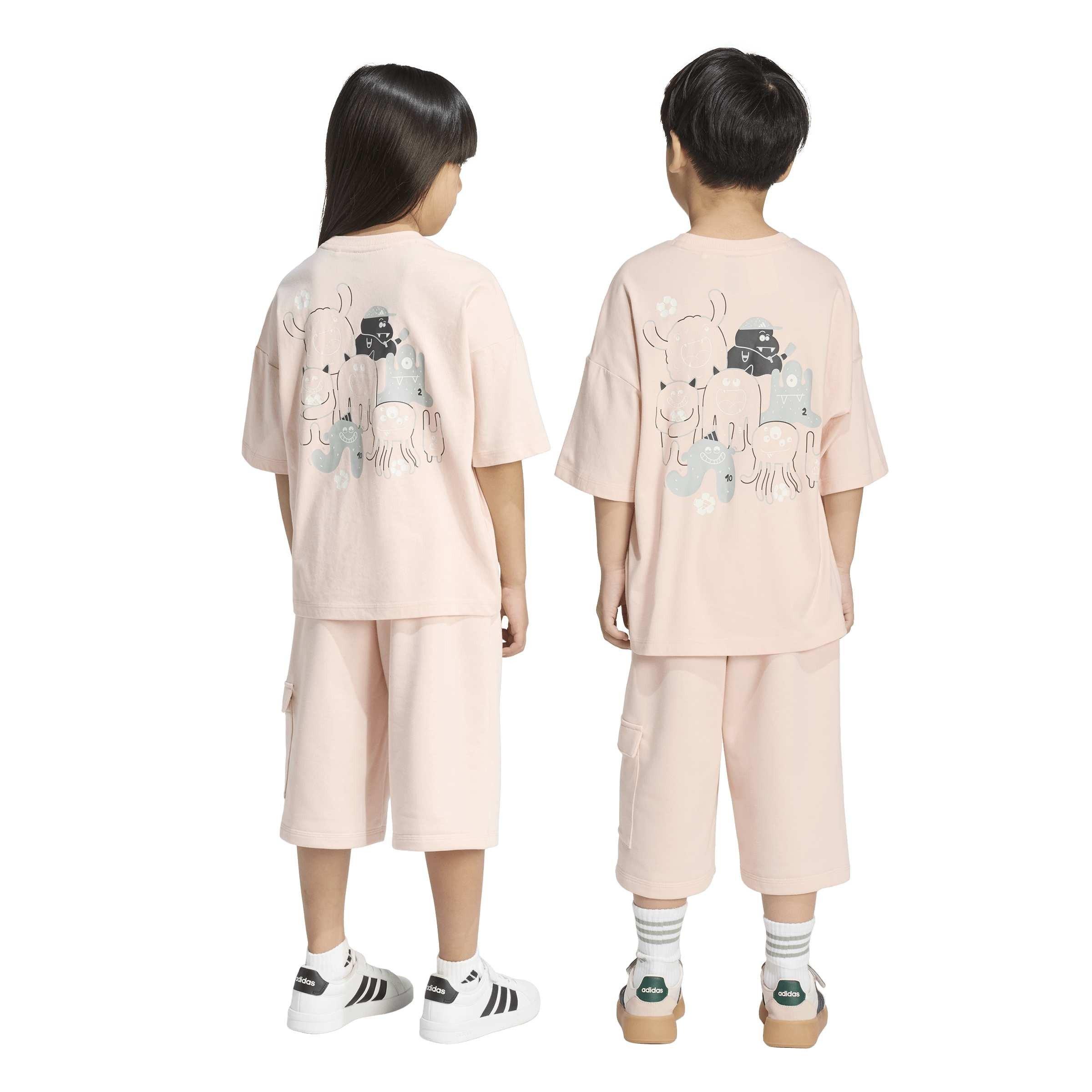 Blush Pink/Whit - adidas - Kids' Top and Trouser Set - 3