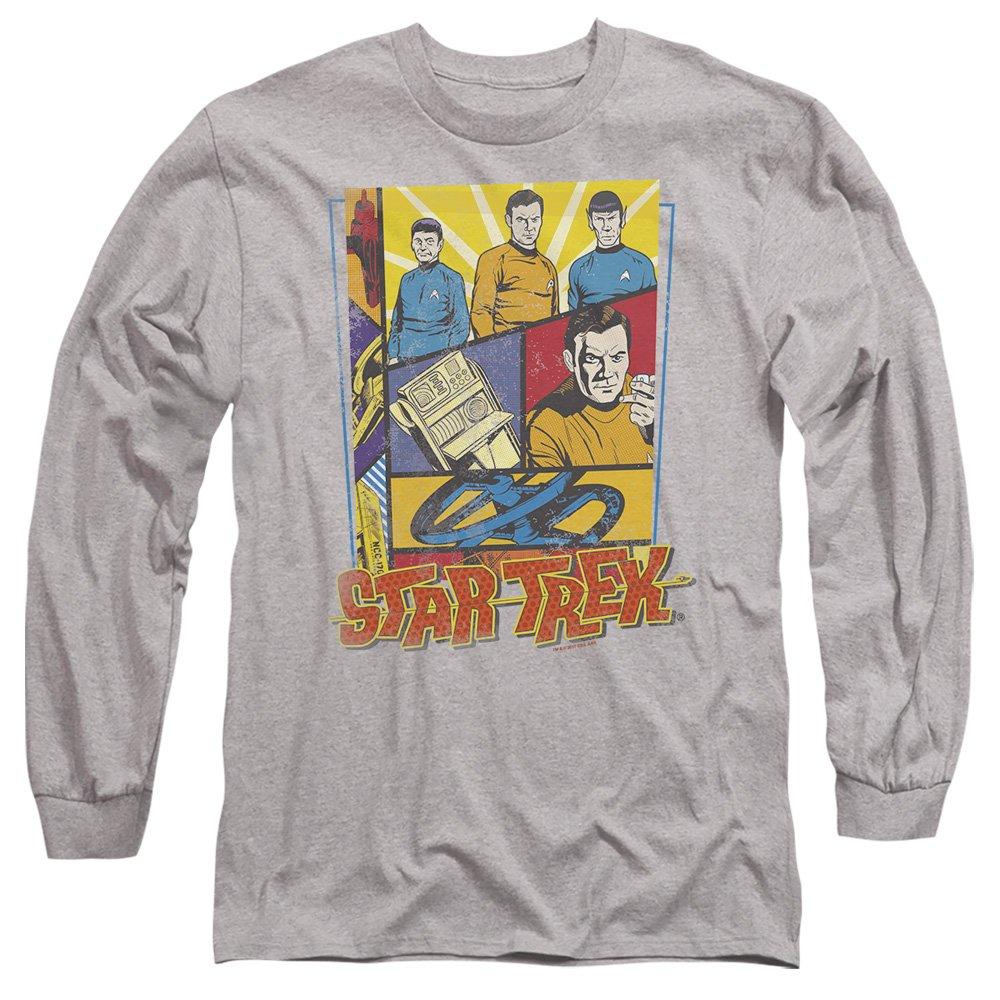 Grey - Star Trek - Star Trek Vintage Collage Long Sleeve T-Shirt Ath - 1