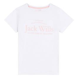 Jack Wills flocked logo sweatshirt Bianco
