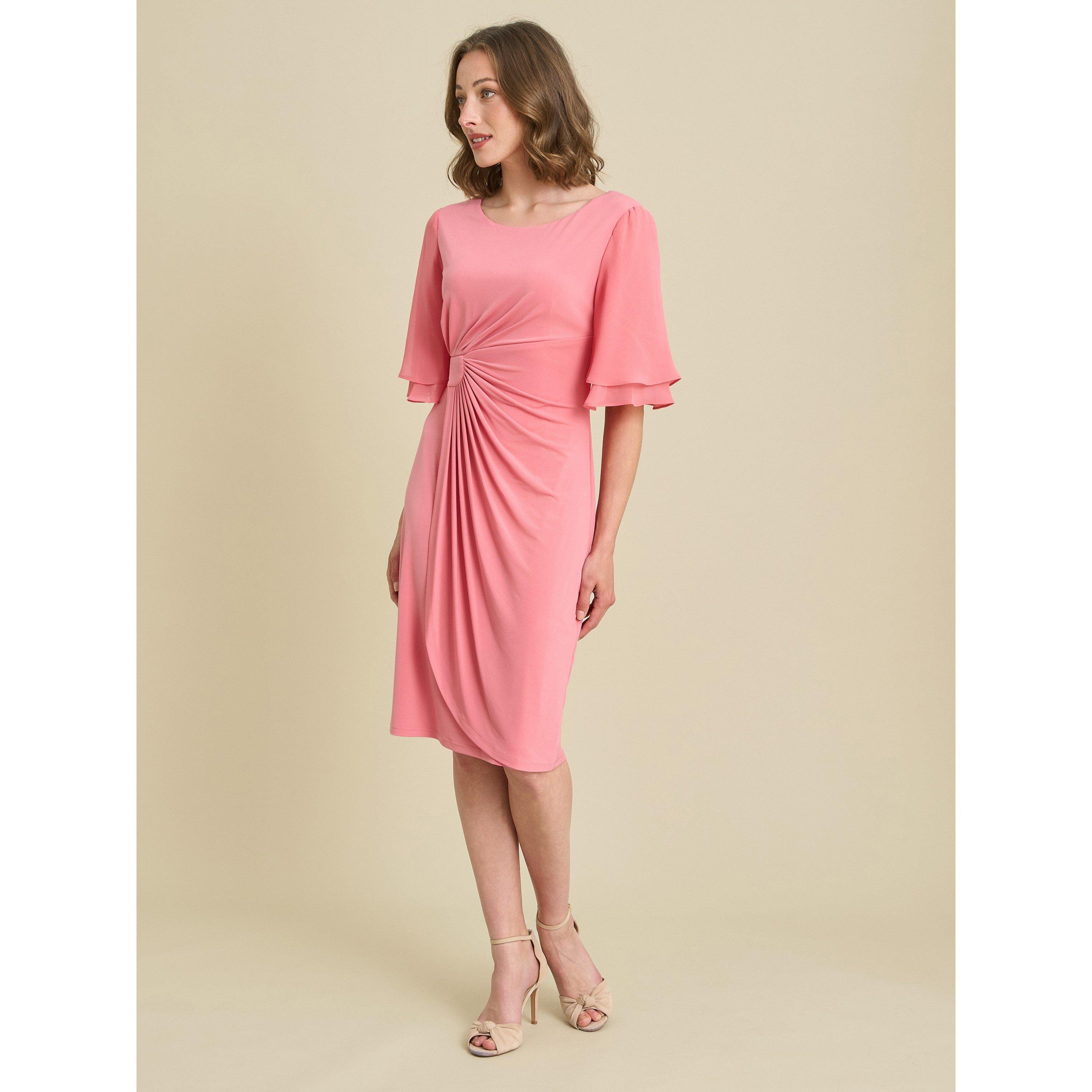 Coral - Gina Bacconi - Raphaela Faux Wrap Dress - 1