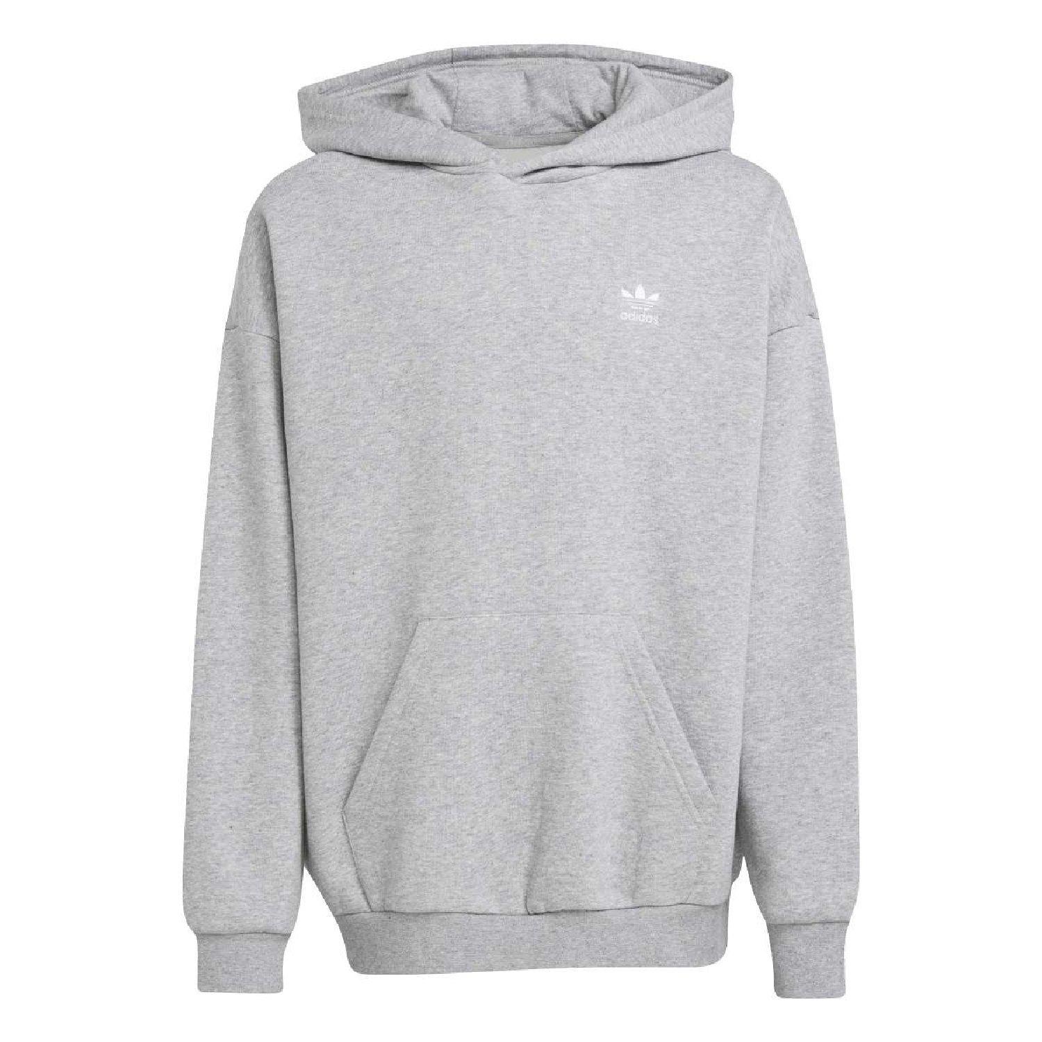 Grey - adidas Originals - adidas Originals Essential Loose Fleece Hoodie - 1