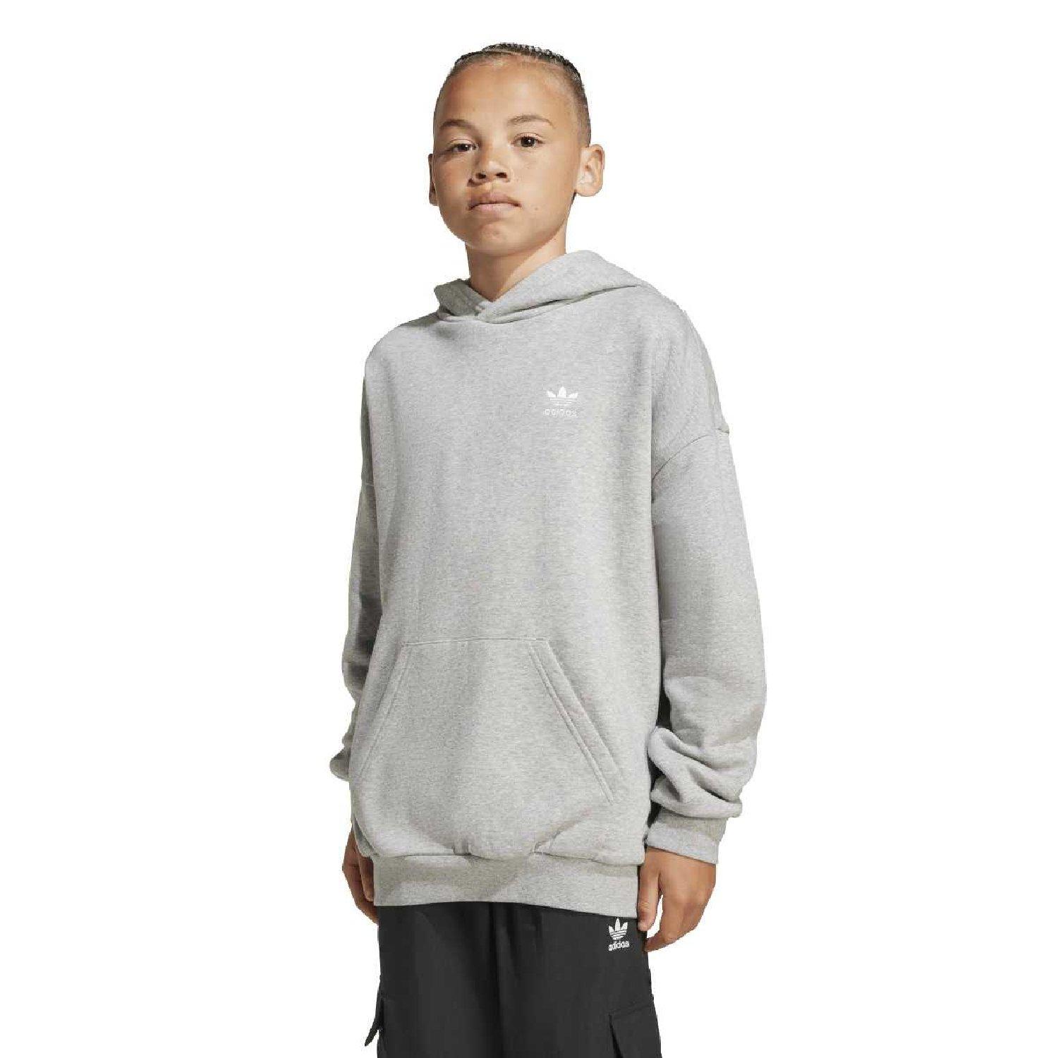 Grey - adidas Originals - adidas Originals Essential Loose Fleece Hoodie - 2