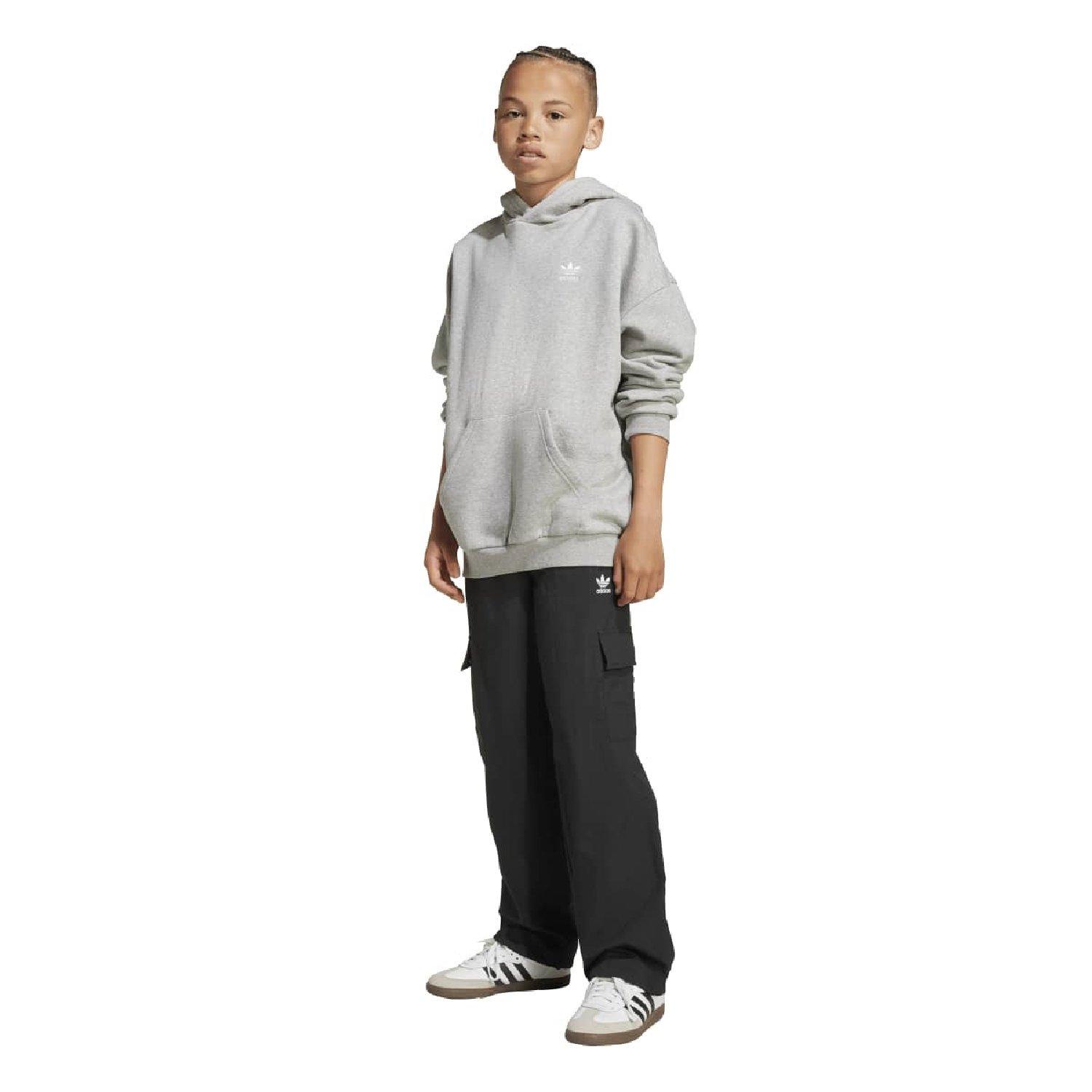 Grey - adidas Originals - adidas Originals Essential Loose Fleece Hoodie - 4