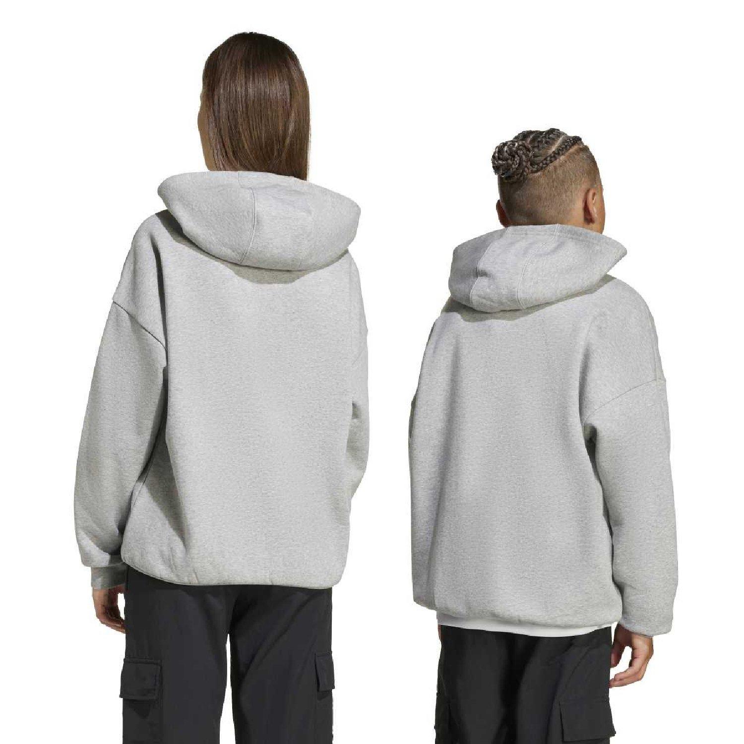 Grey - adidas Originals - adidas Originals Essential Loose Fleece Hoodie - 7