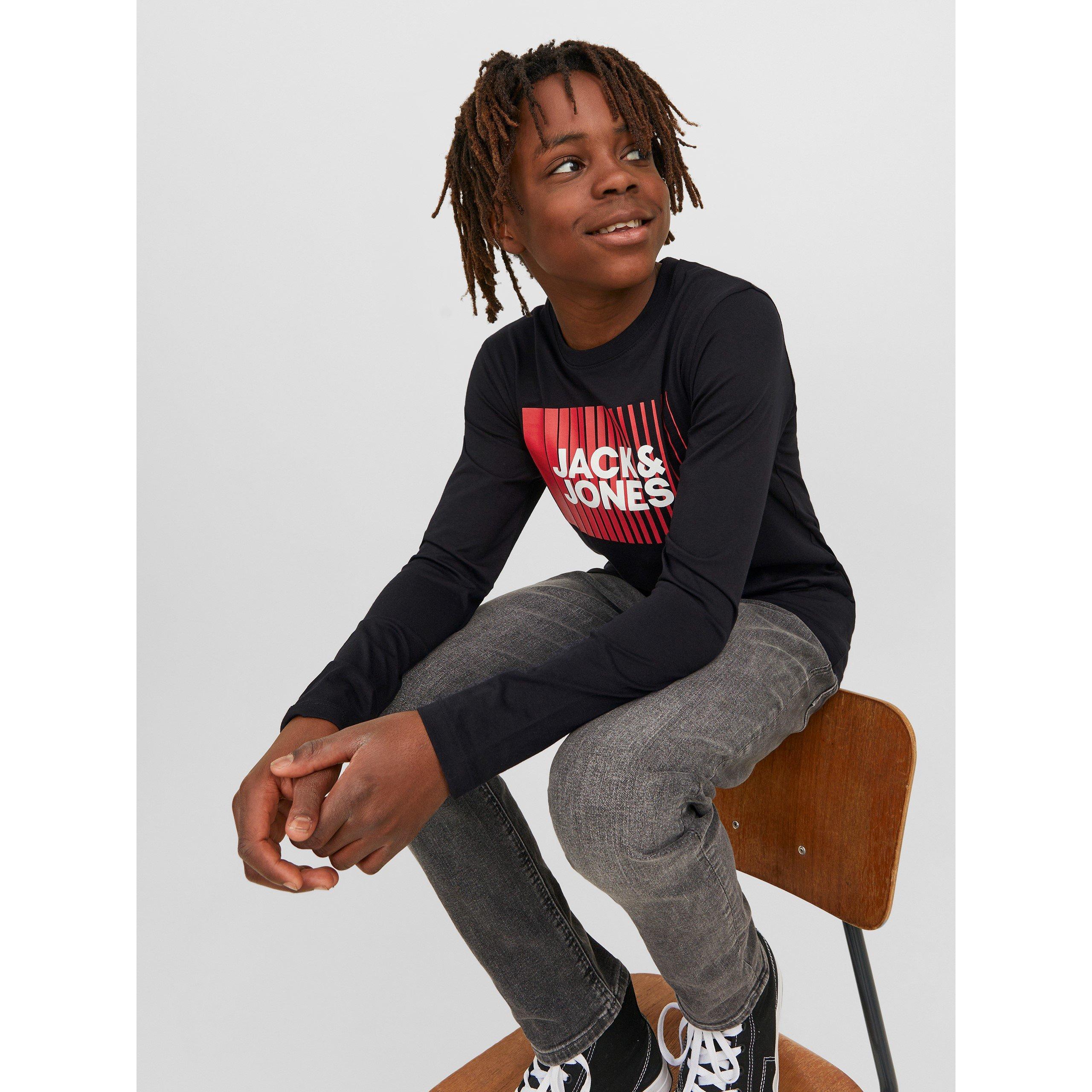 Zwart - Jack and Jones - Long Sleeve T-Shirt Infants - 4