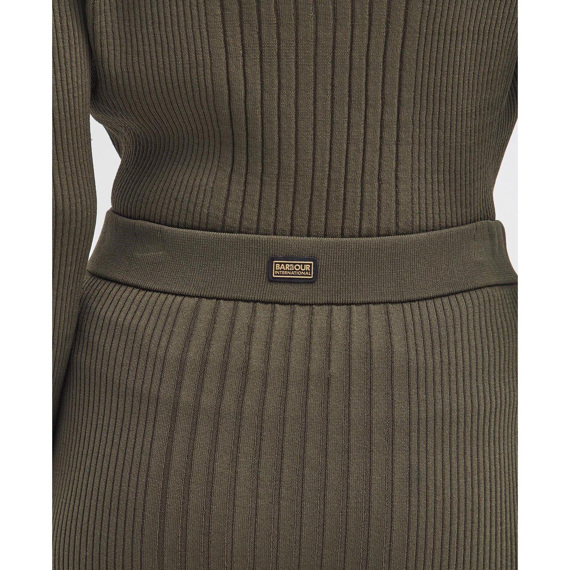 Empire Green - Barbour International - Mondale Knitted Midi Skirt - 4