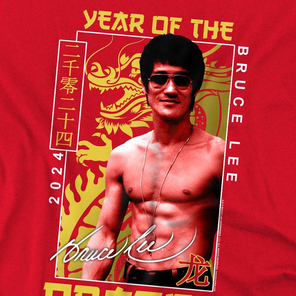 Red - Other - Bruce Lee Framed Year Of The Dragon T Shirt Red - 2