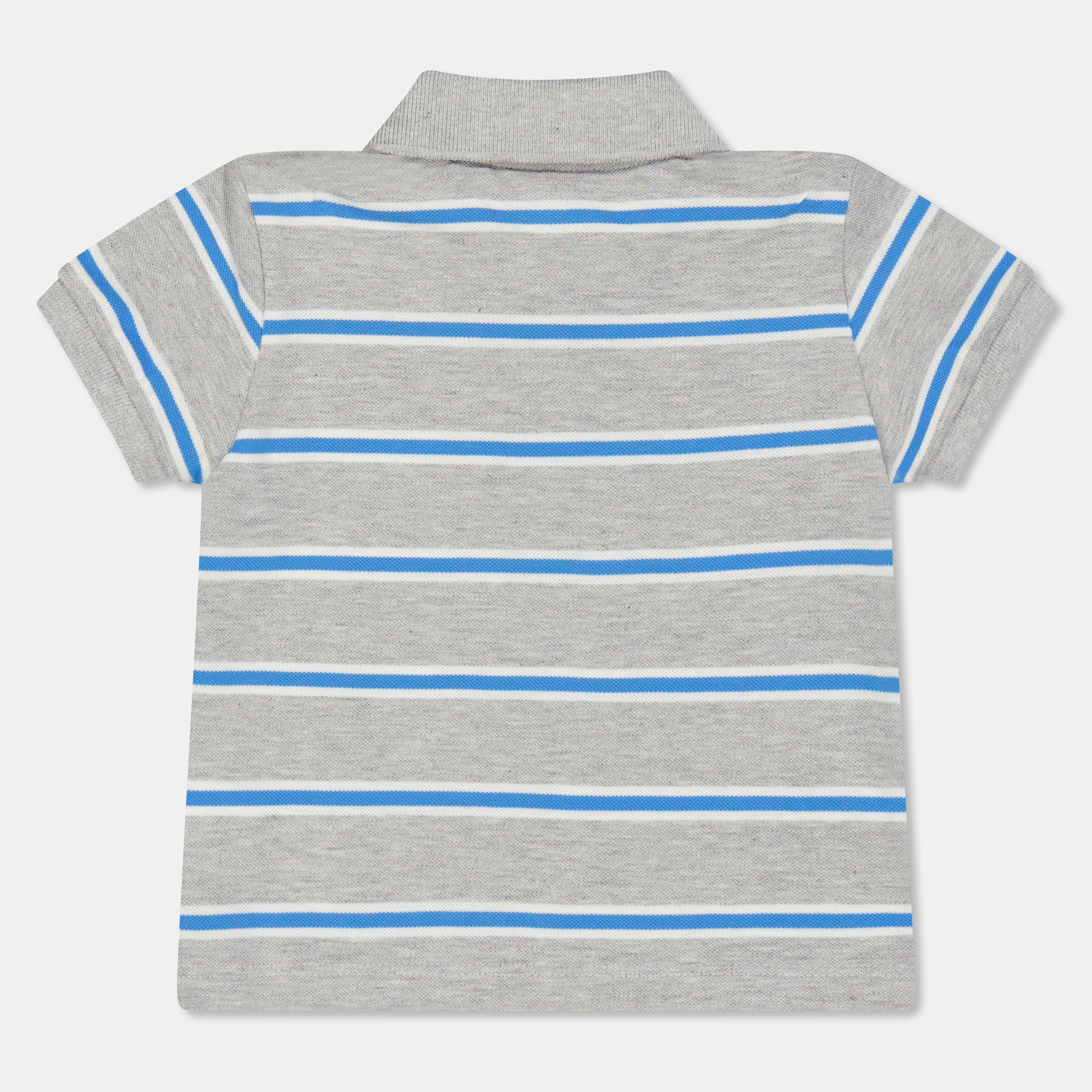 Silver/White - Lacoste - Unisex Kids' Mini Pique Lightweight Short Sleeve Pyjama Sets - 2