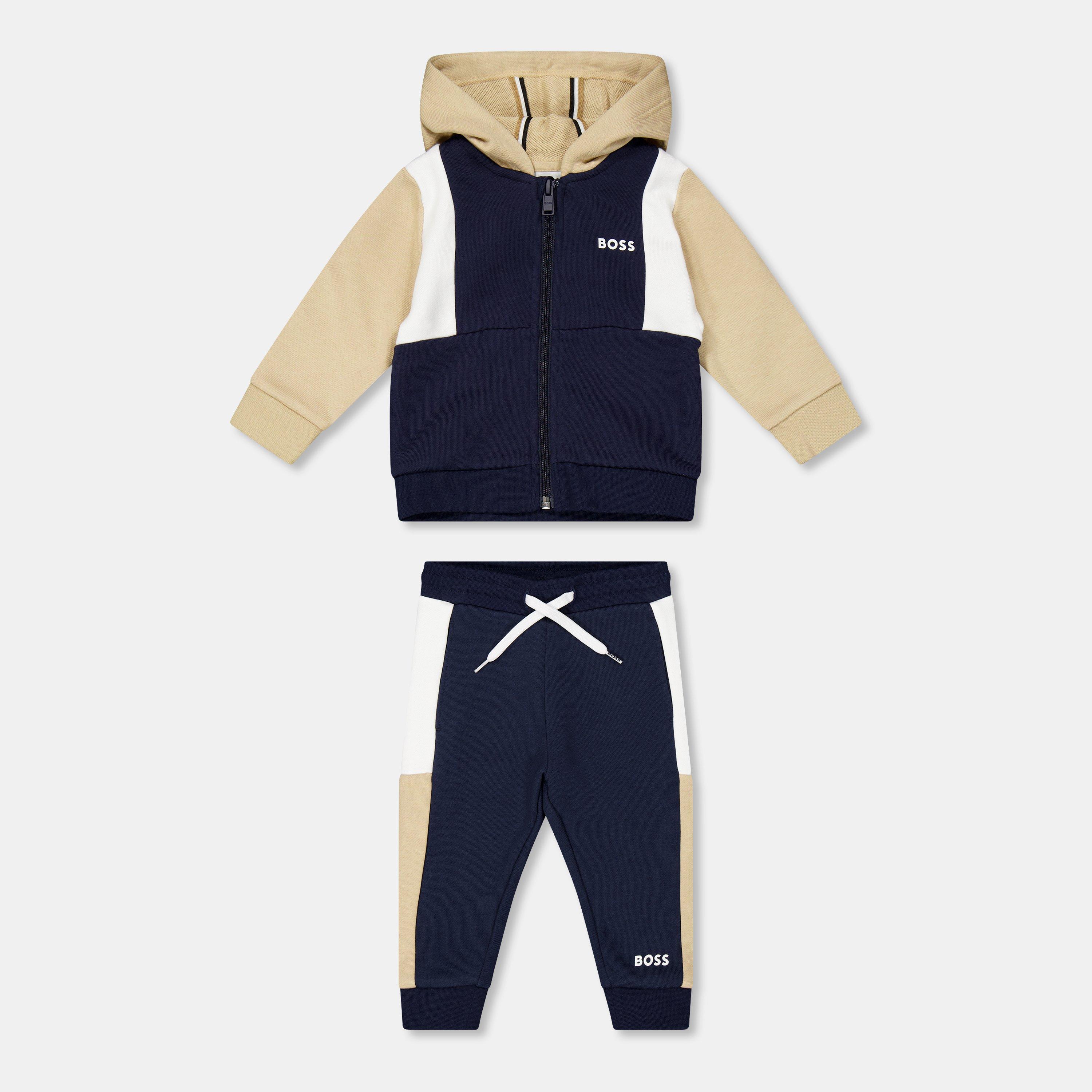Boss Kids Colour Black Fleece Fabric Tracksuit