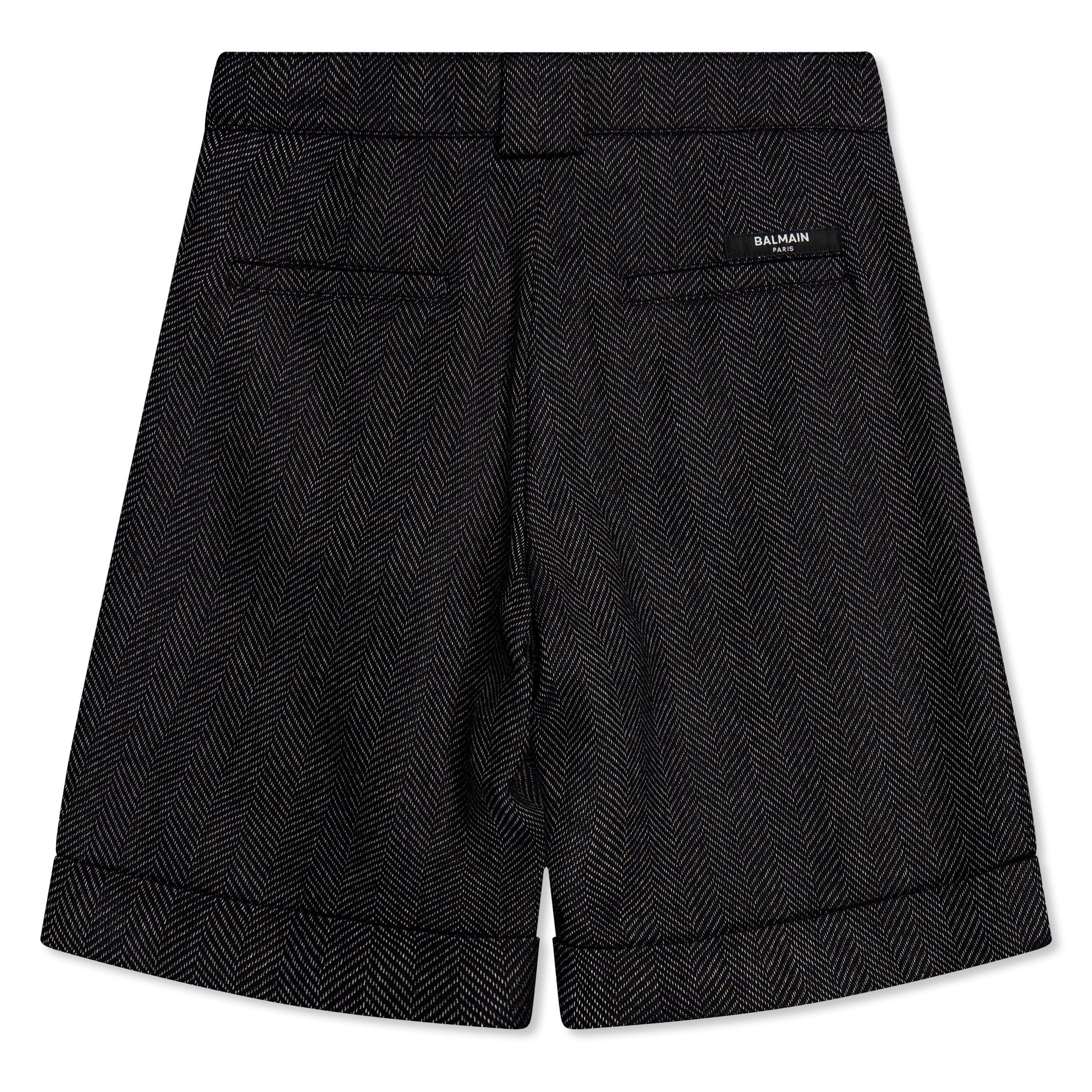 black/white - Balmain - Kids' Woven Tracksuit Shorts - 2