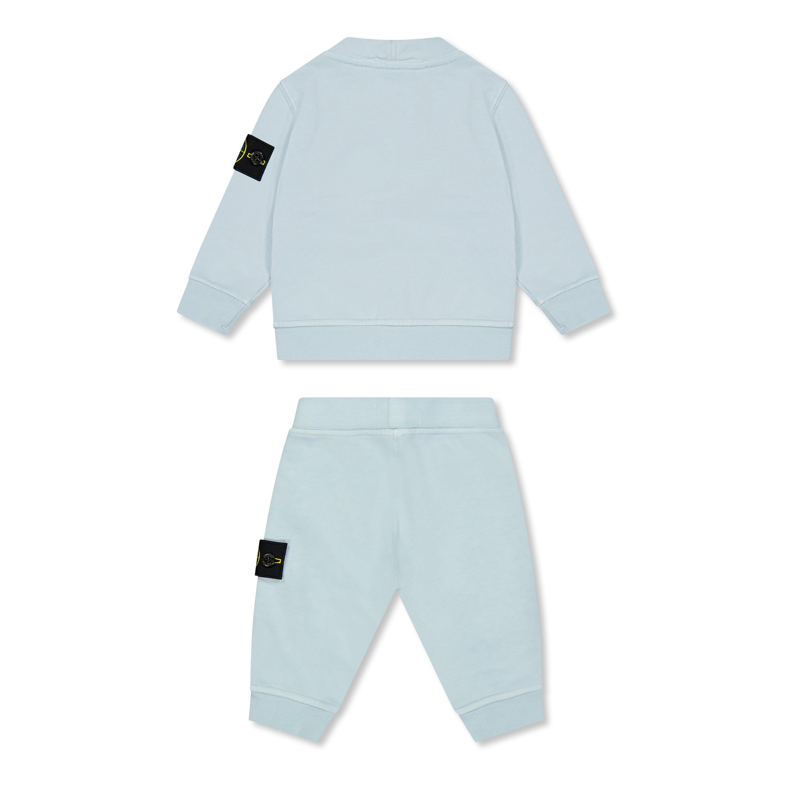 Sky Blue V0041 - Stone Island - Kids' Cardigan Joggers and Blanket Clothing Set - 2