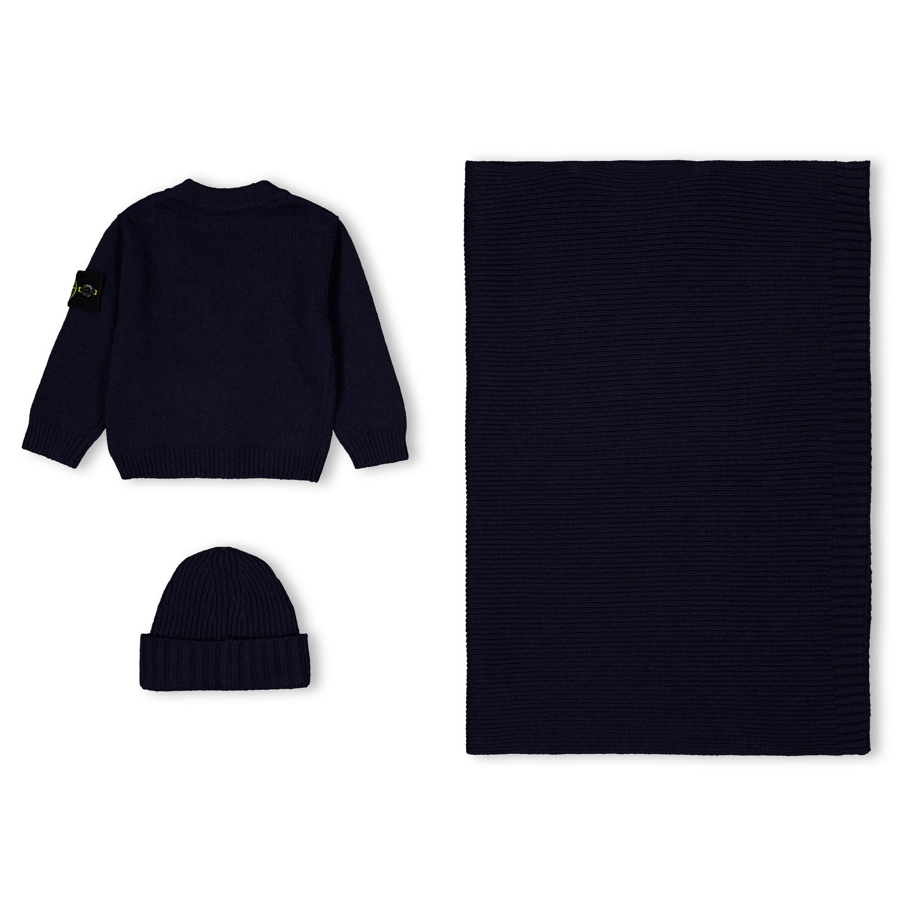 Navy V0020 - Stone Island - Stone 3pcs Baby Set In63 - 2