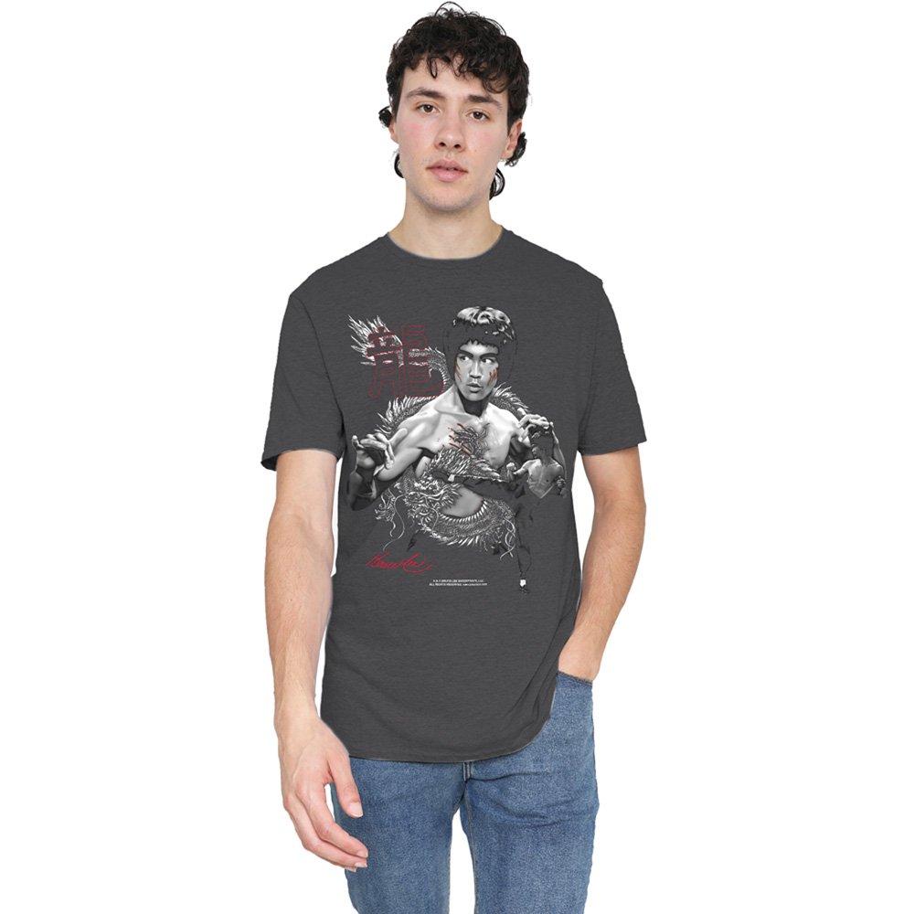 Grey - Other - Bruce Lee The Dragon T-Shirt Charcoal - 1