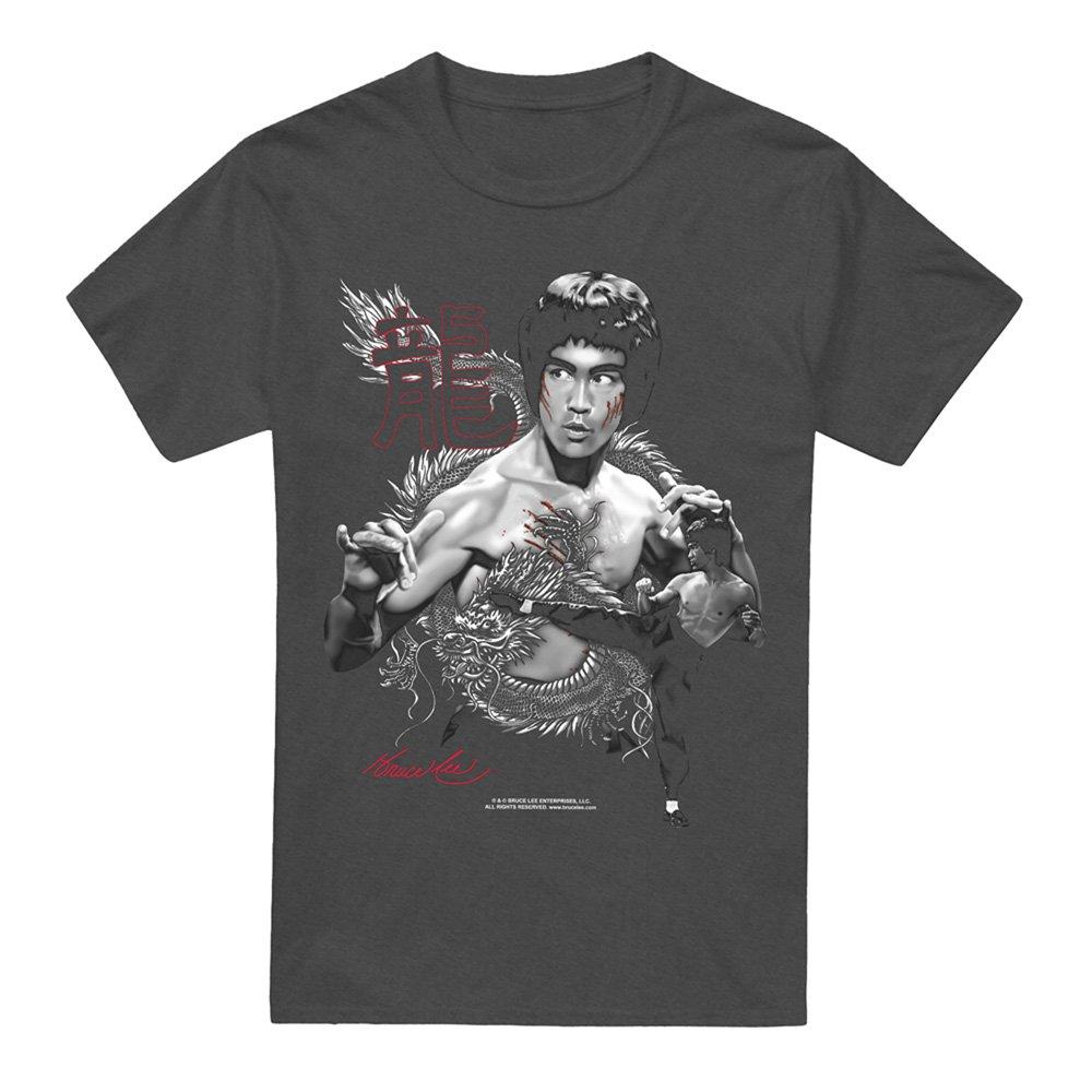 Grey - Other - Bruce Lee The Dragon T-Shirt Charcoal - 4